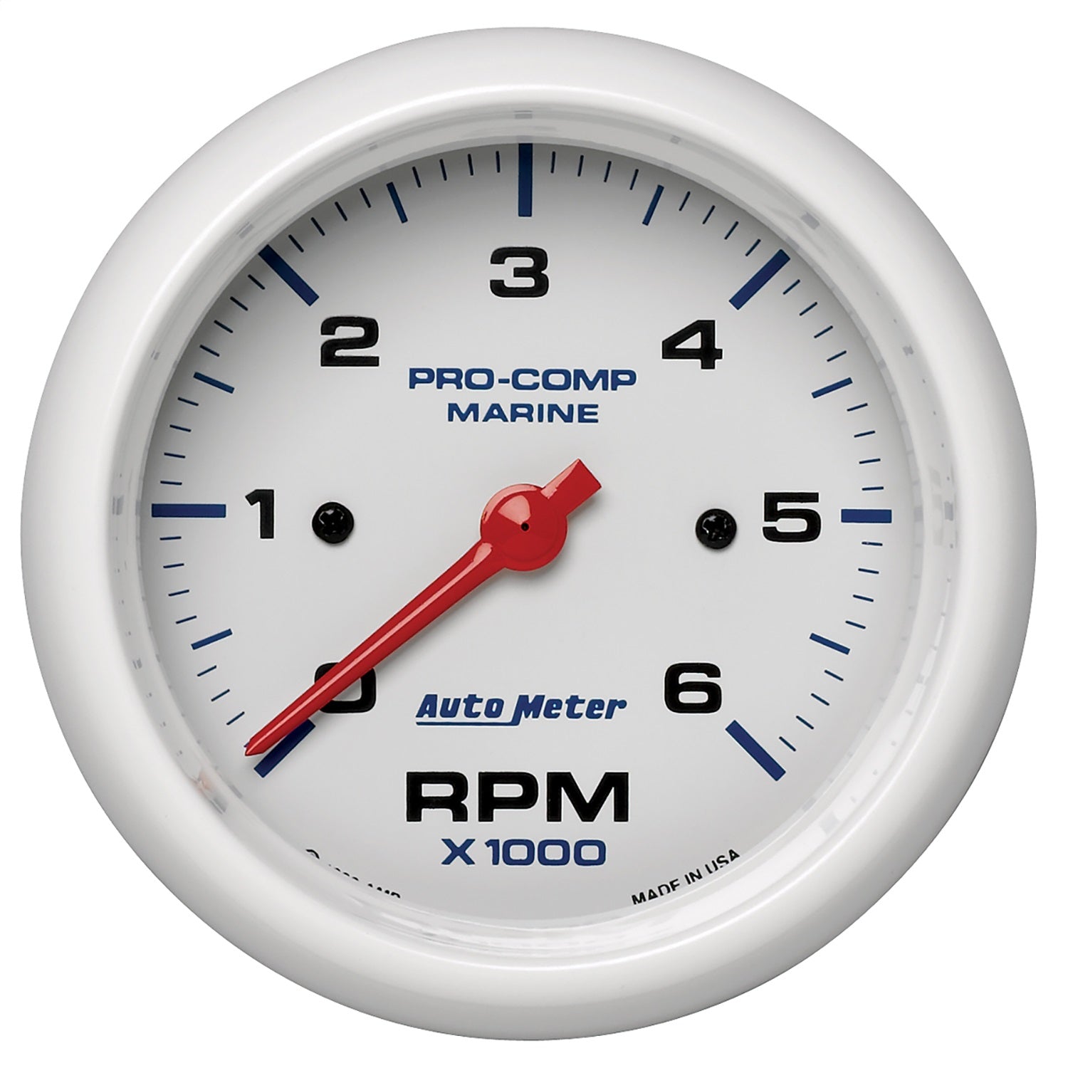 AutoMeter 200752 3-3/8in. IN-DASH TACHOMETER; 0-6;000 RPM; MARINE WHITE AutoMeter 200752