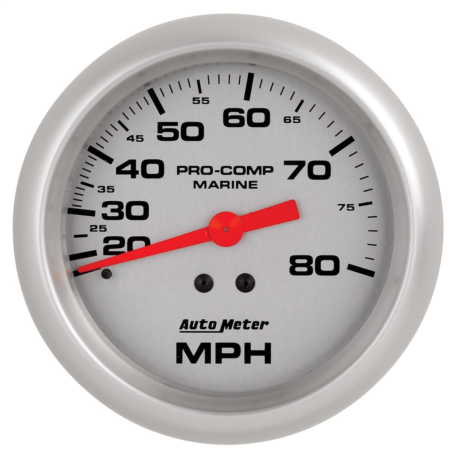 AutoMeter 200753-33 3-3/8in. MECHANICAL SPEEDOMETER; 0-80 MPH; MARINE SILVER ULTRA-LITE AutoMeter 200753-33