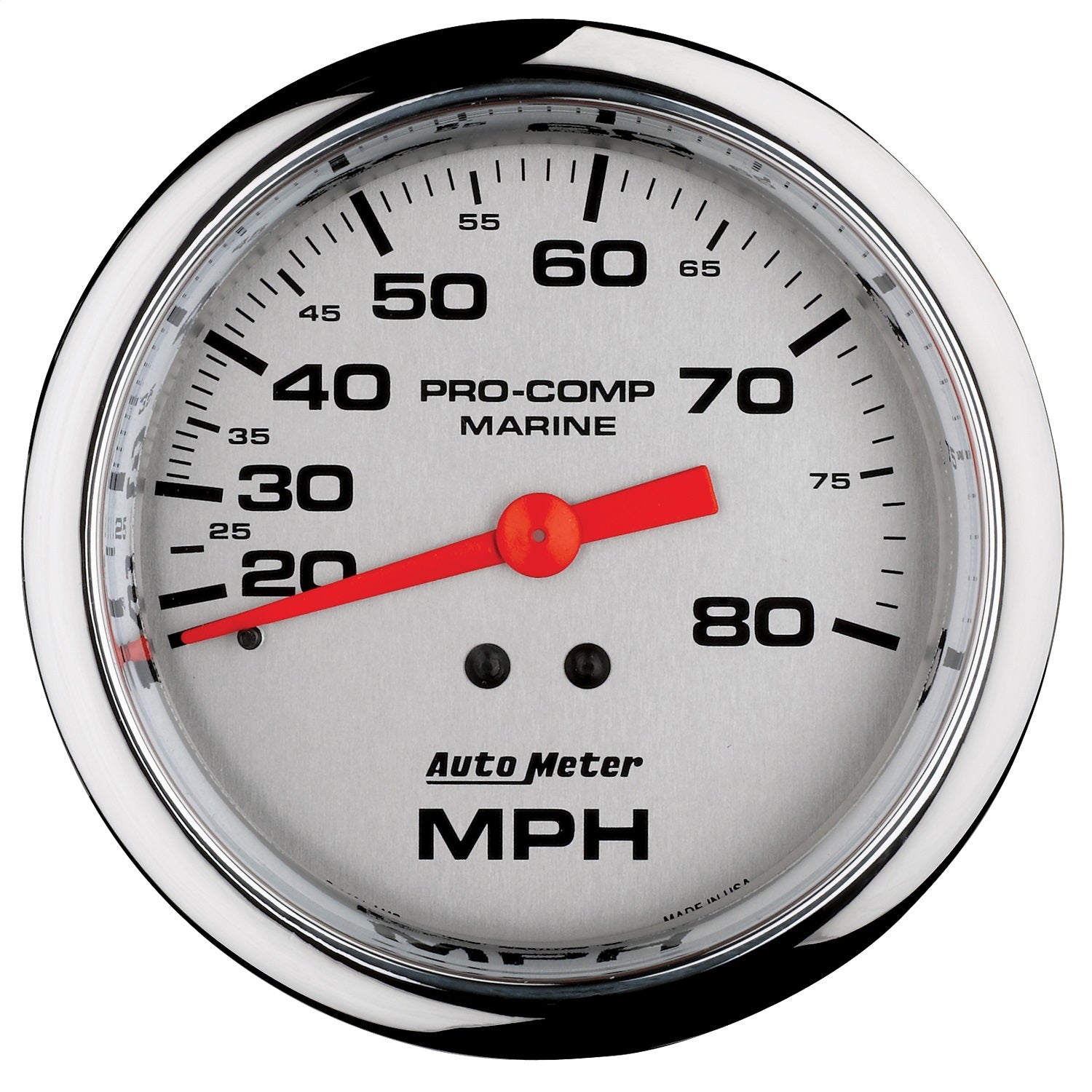 AutoMeter 200753-35 3-3/8in. MECHANICAL SPEEDOMETER; 0-80 MPH; MARINE CHROME ULTRA-LITE AutoMeter 200753-35