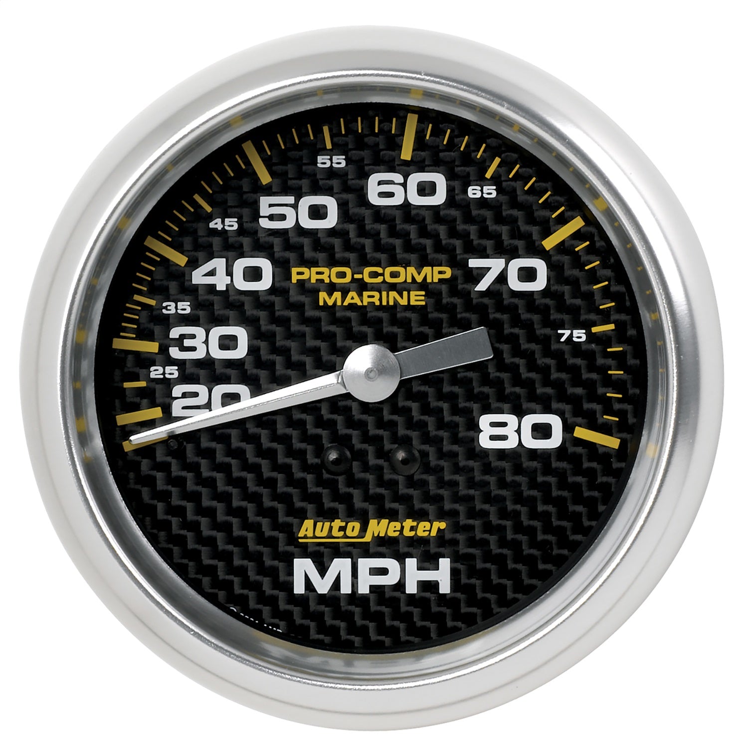 AutoMeter 200753-40 GAUGE; SPEEDOMETER; 3 3/8in.; 80MPH; MECHANICAL; MARINE CARBON FIBER AutoMeter 200753-40