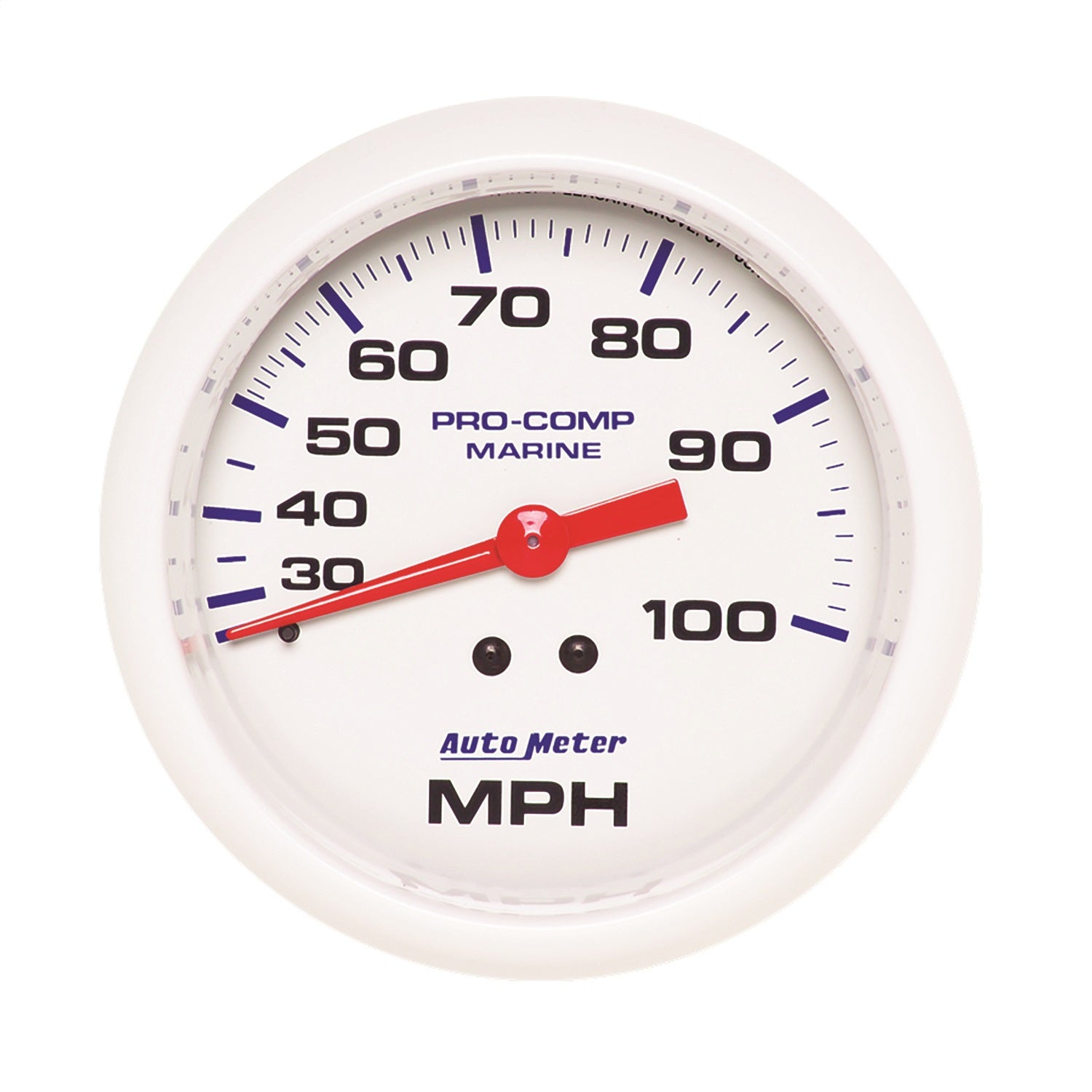 AutoMeter 200754 GAUGE; SPEEDOMETER; 3 3/8in.; 100MPH; MECHANICAL; MARINE WHITE AutoMeter 200754