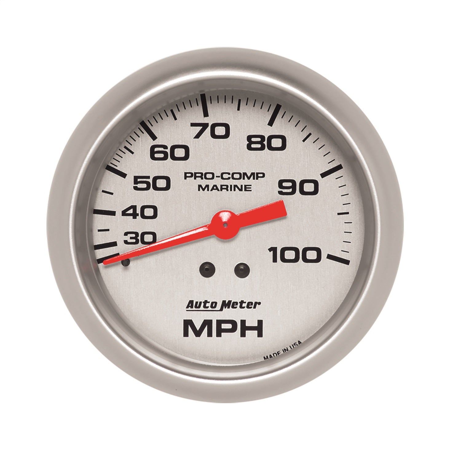 AutoMeter 200754-33 3-3/8in. MECHANICAL SPEEDOMETER; 0-100 MPH; MARINE SILVER ULTRA-LITE AutoMeter 200754-33