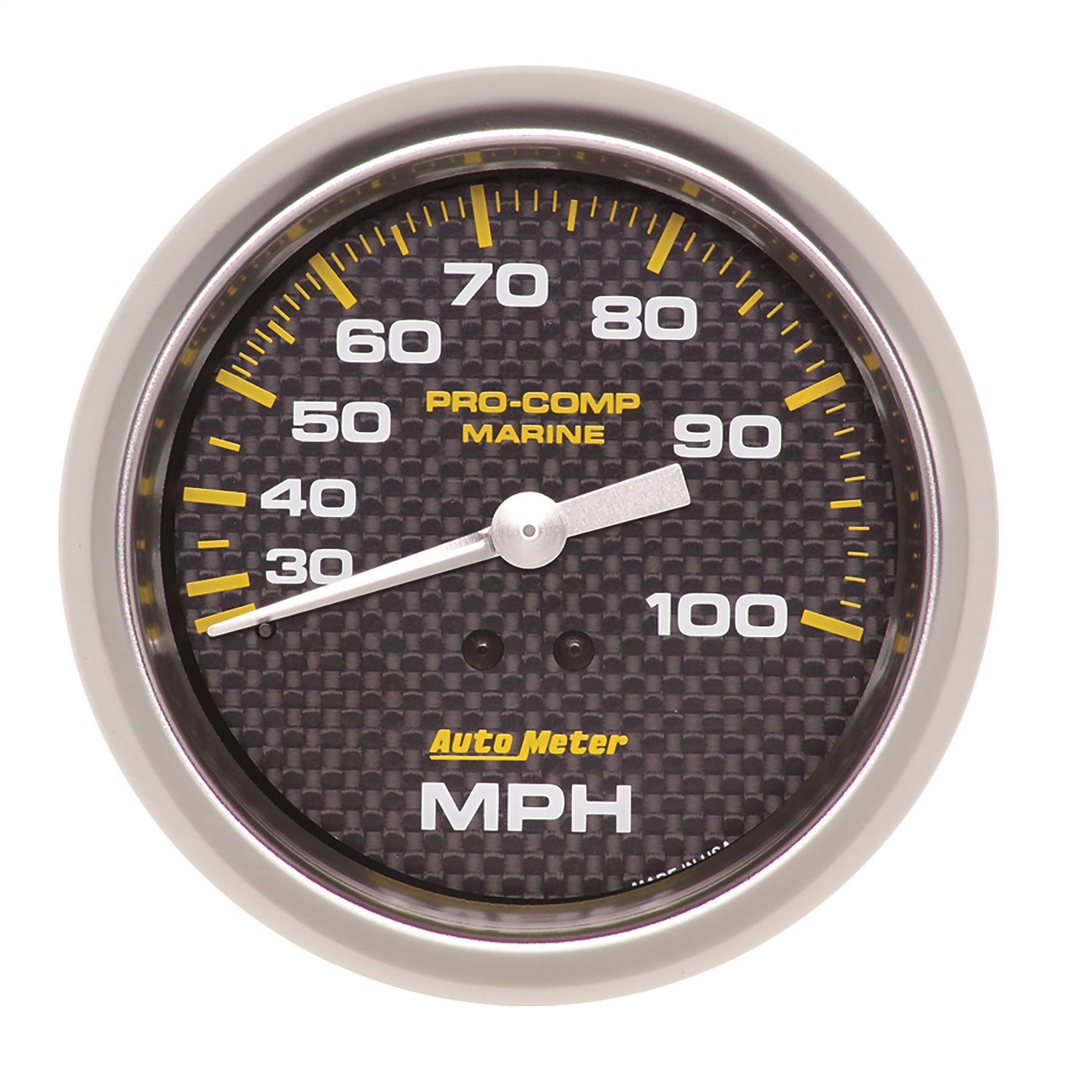 AutoMeter 200754-40 GAUGE; SPEEDOMETER; 3 3/8in.; 100MPH; MECHANICAL; MARINE CARBON FIBER AutoMeter 200754-40