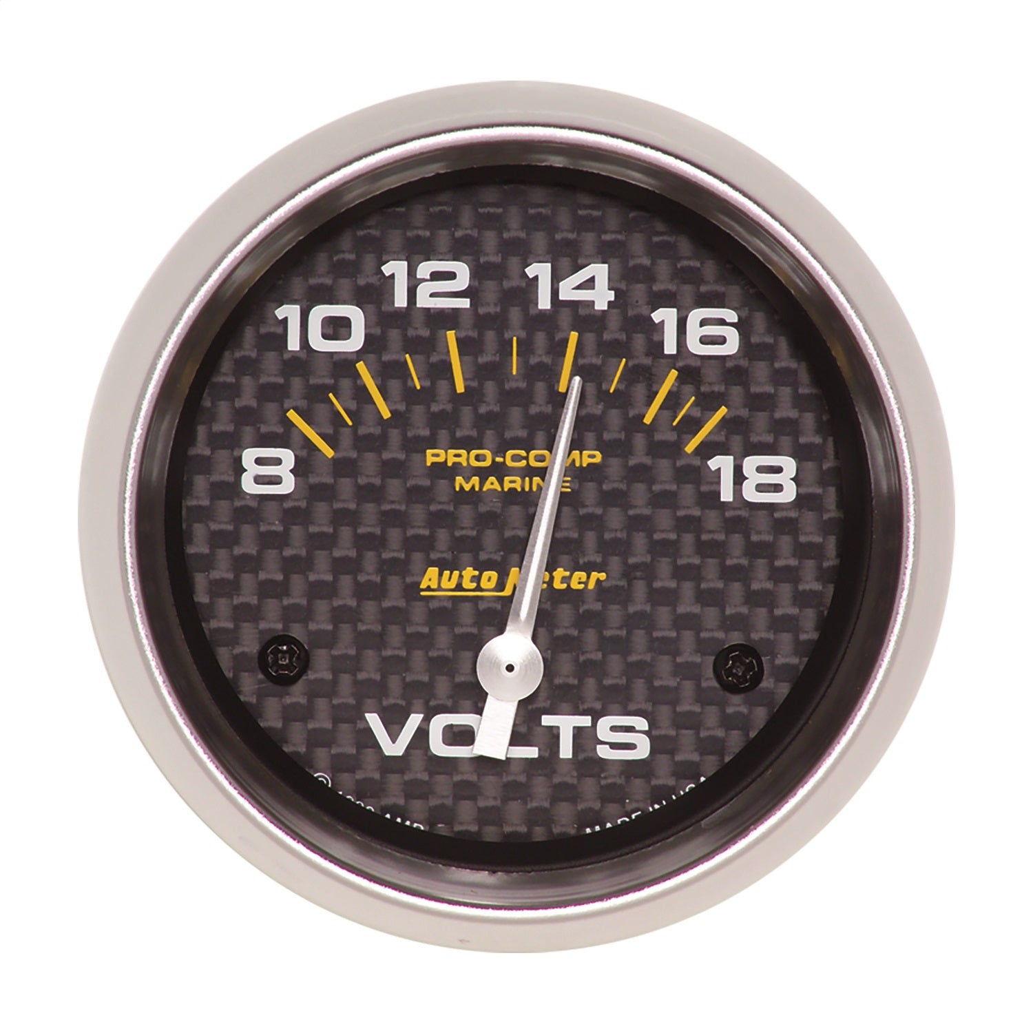 AutoMeter 200757-40 GAUGE; VOLTMETER; 2 5/8in.; 18V; ELECTRIC; MARINE CARBON FIBER AutoMeter 200757-40