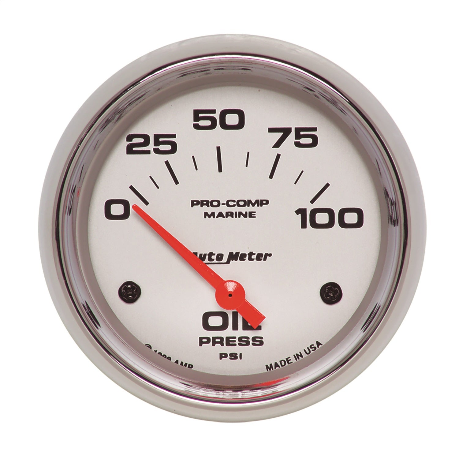 AutoMeter 200759-35 GAUGE; OIL PRESSURE; 2 5/8in.; 100PSI; ELECTRIC; MARINE CHROME AutoMeter 200759-35