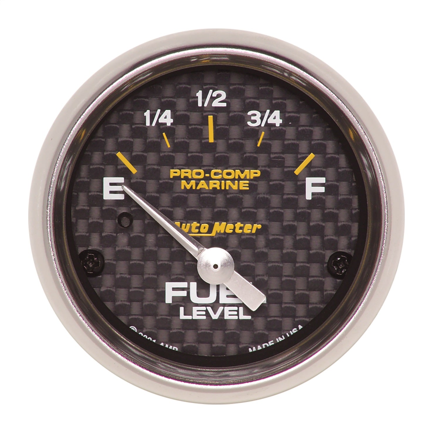 AutoMeter 200760-40 GAUGE; FUEL LEVEL; 2 1/16in.; 240OE TO 33OF; ELEC; MARINE CARBON FIBER AutoMeter 200760-40