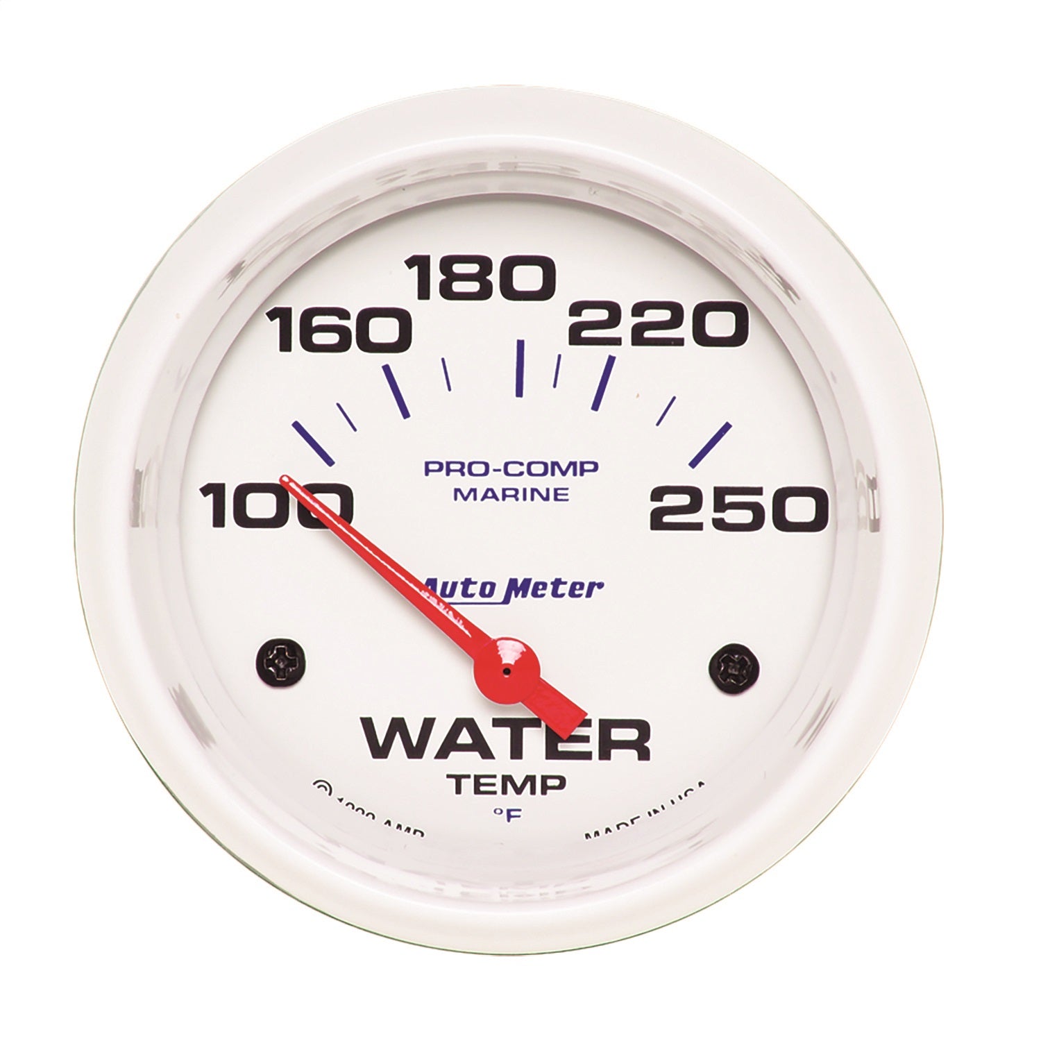 AutoMeter 200763 GAUGE; WATER TEMP; 2 5/8in.; 100-250deg.F; ELECTRIC; MARINE WHITE AutoMeter 200763