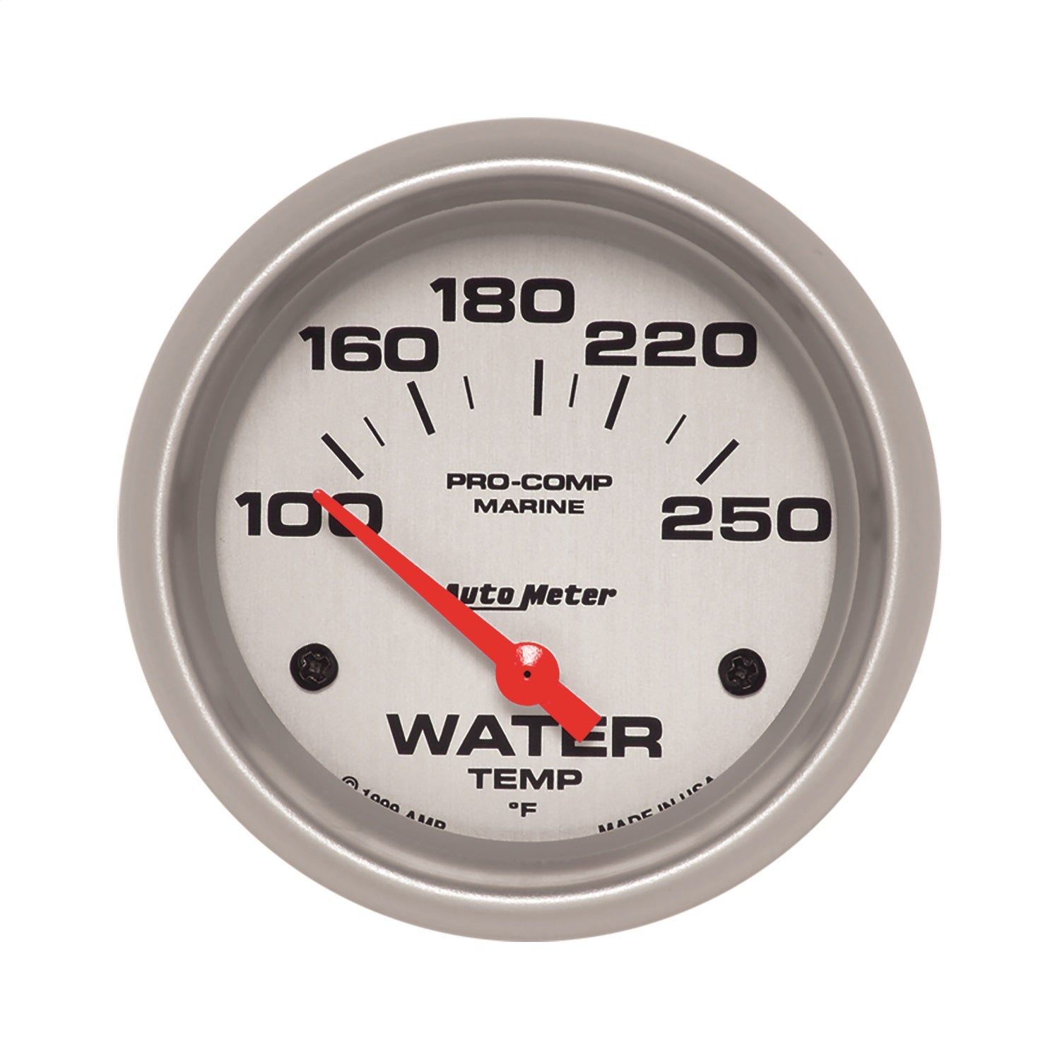 AutoMeter 200763-33 2-5/8in. WATER TEMPERATURE; 100-250 deg.F; MARINE SILVER ULTRA-LITE AutoMeter 200763-33