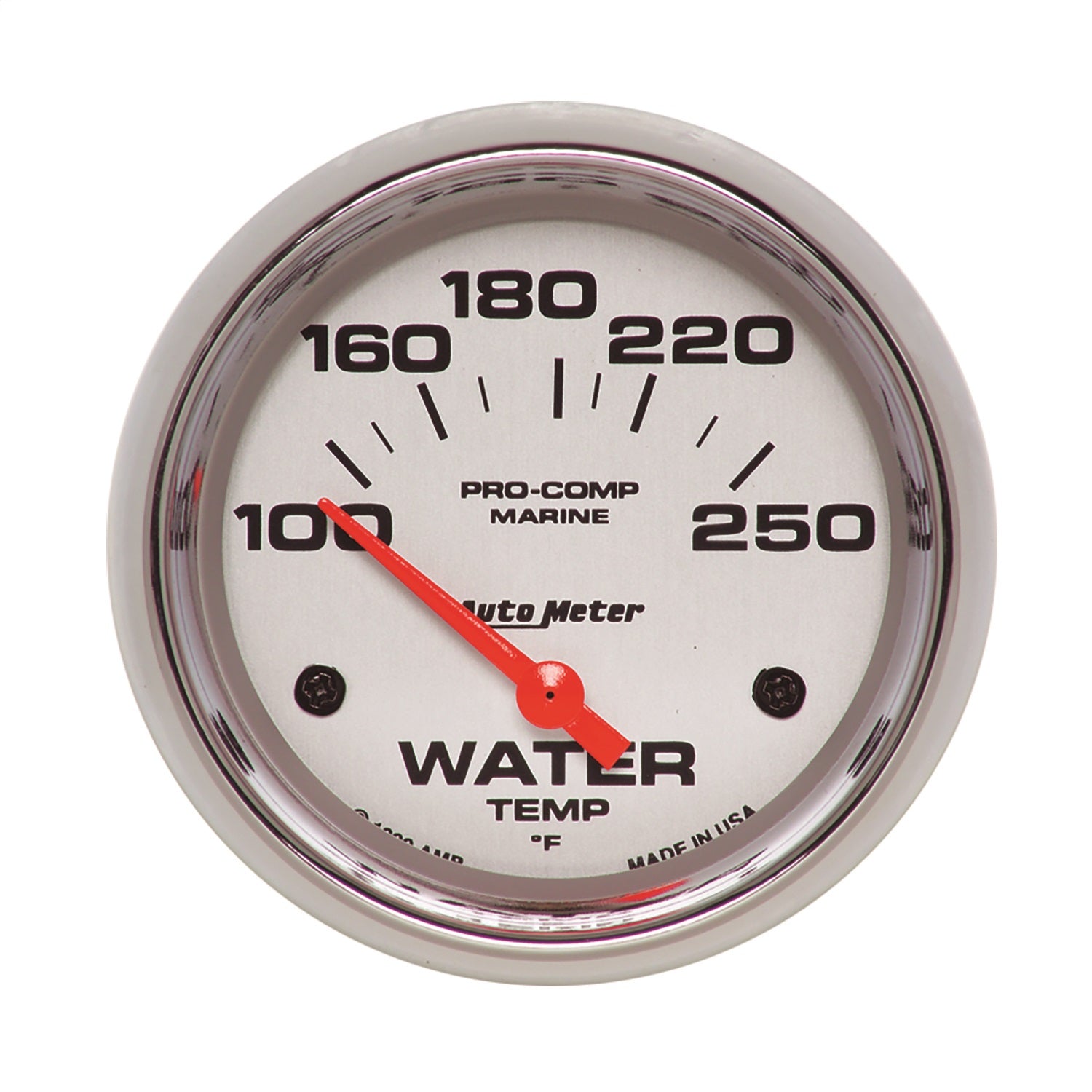 AutoMeter 200763-35 2-5/8in. WATER TEMPERATURE; 100-250 deg.F; MARINE CHROME ULTRA-LITE AutoMeter 200763-35