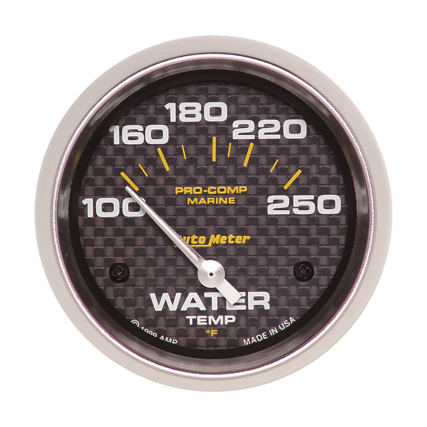 AutoMeter 200763-40 GAUGE; WATER TEMP; 2 5/8in.; 100-250deg.F; ELECTRIC; MARINE CARBON FIBER AutoMeter 200763-40