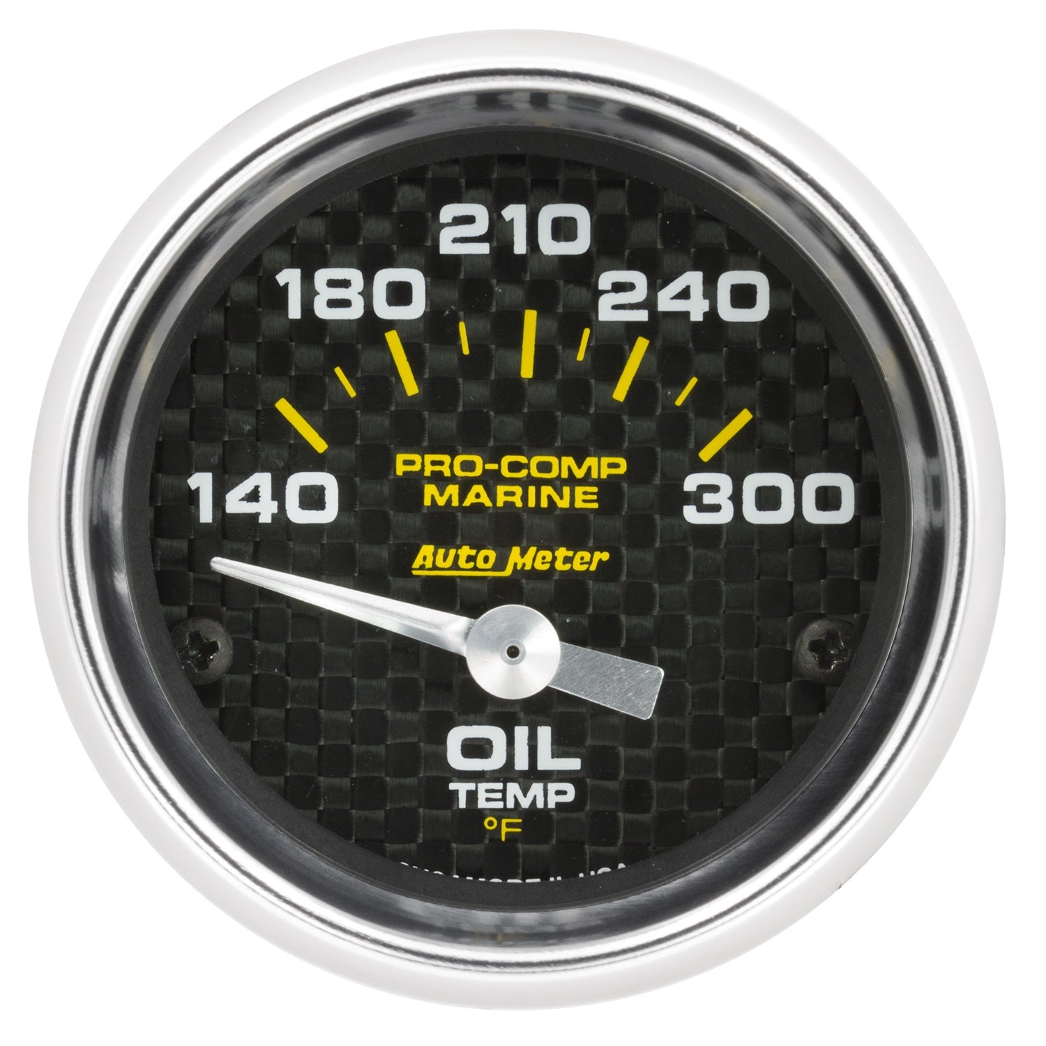 AutoMeter 200764-40 GAUGE; OIL TEMP; 2 1/16in.; 140-300deg.F; ELECTRIC; MARINE CARBON FIBER AutoMeter 200764-40