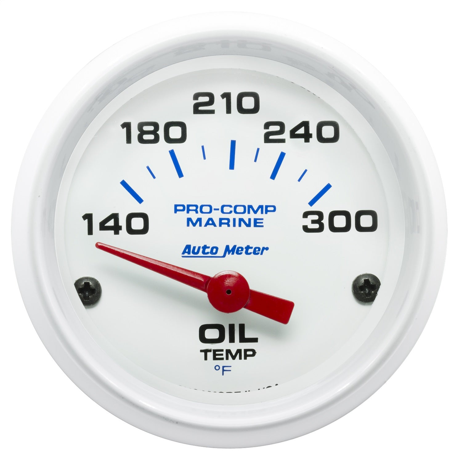 AutoMeter 200764 GAUGE; OIL TEMP; 2 1/16in.; 140-300deg.F; ELECTRIC; MARINE WHITE AutoMeter 200764