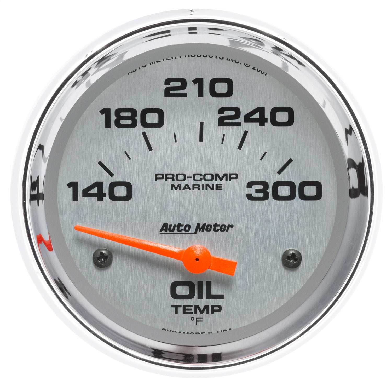 AutoMeter 200765-35 2-5/8in. OIL TEMPERATURE; 140-340 deg.F; MARINE CHROME ULTRA-LITE AutoMeter 200765-35