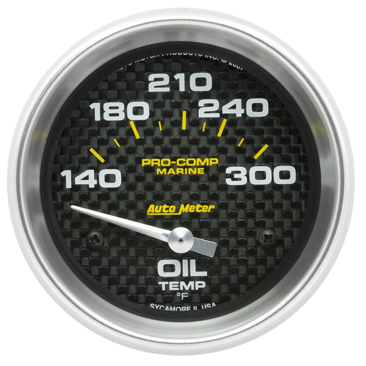 AutoMeter 200765-40 GAUGE; OIL TEMP; 2 5/8in.; 140-300deg.F; ELECTRIC; MARINE CARBON FIBER AutoMeter 200765-40