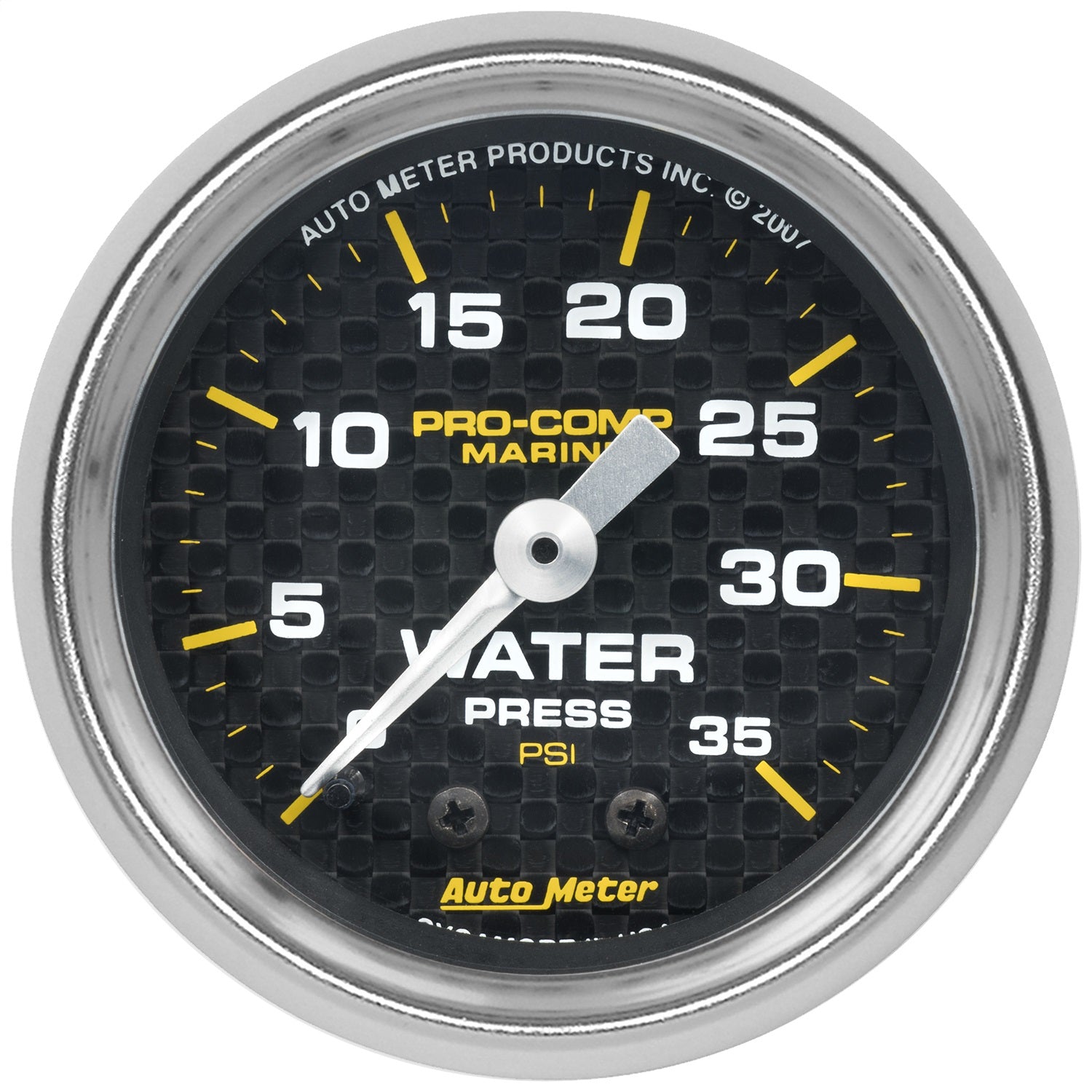AutoMeter 200772-40 GAUGE; WATER PRESS; 2 1/16in.; 35PSI; MECHANICAL; MARINE CARBON FIBER AutoMeter 200772-40