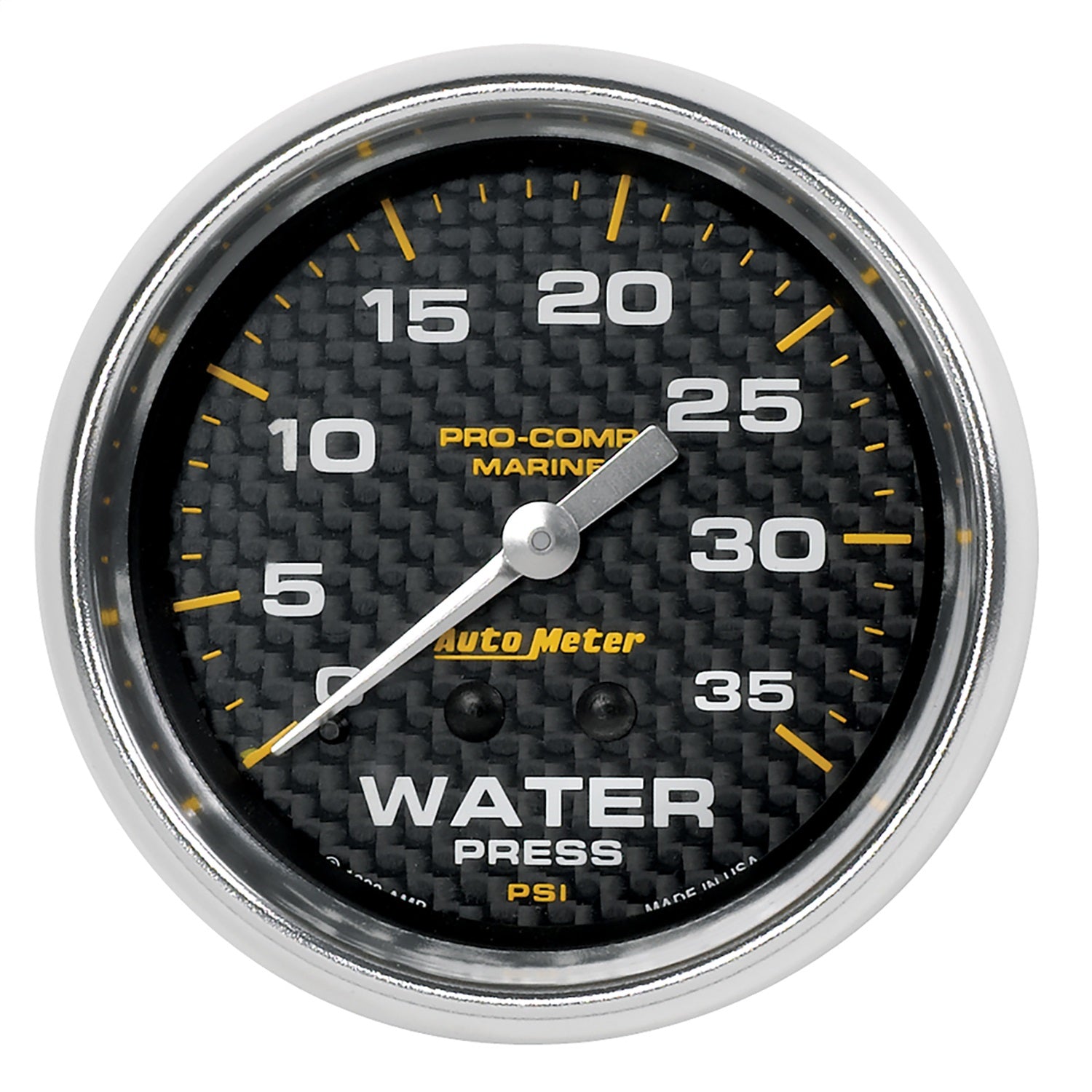 AutoMeter 200773-40 GAUGE; WATER PRESS; 2 5/8in.; 35PSI; MECHANICAL; MARINE CARBON FIBER AutoMeter 200773-40