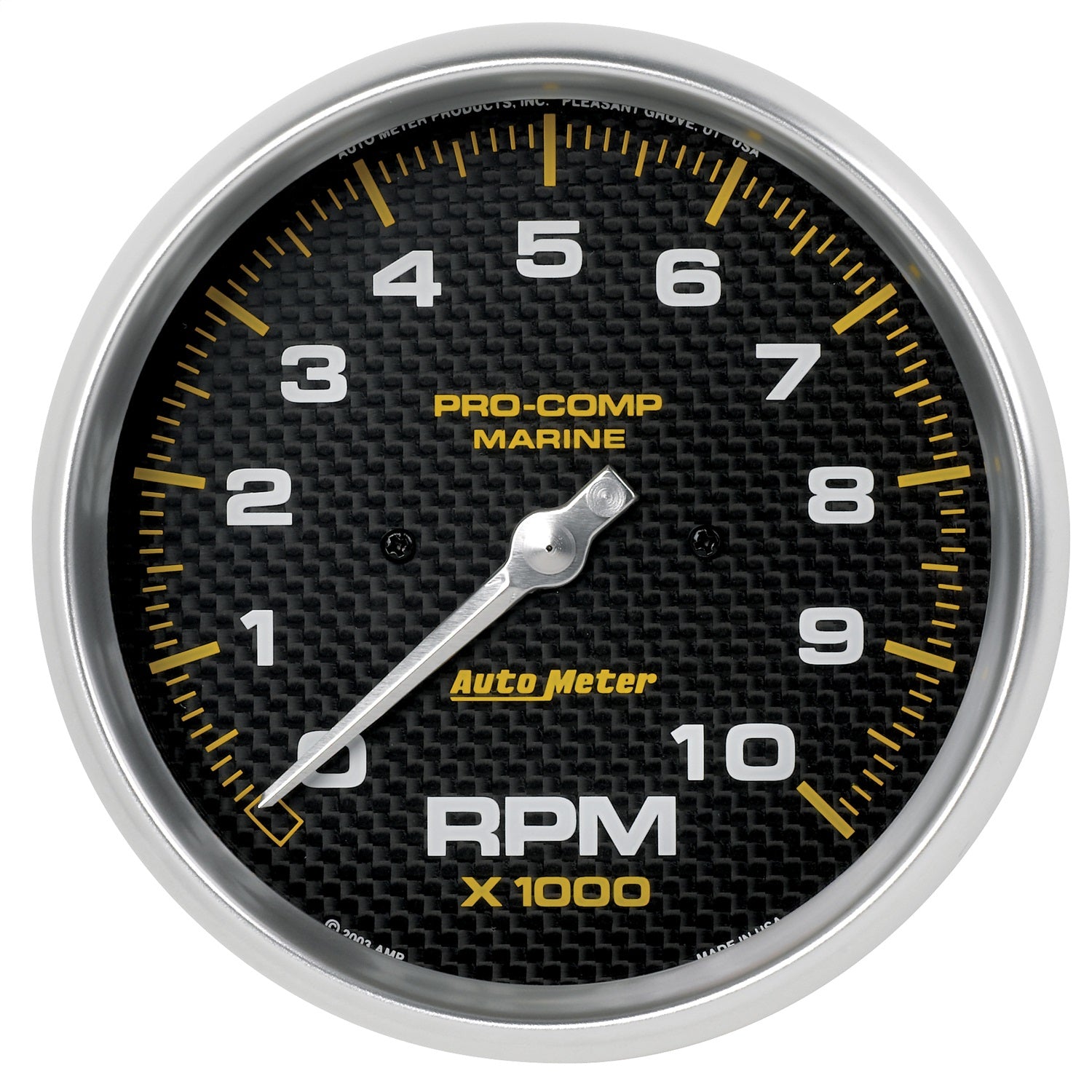 AutoMeter 200801-40 5in. IN-DASH TACHOMETER; 0-10;000 RPM; MARINE CARBON FIBER AutoMeter 200801-40