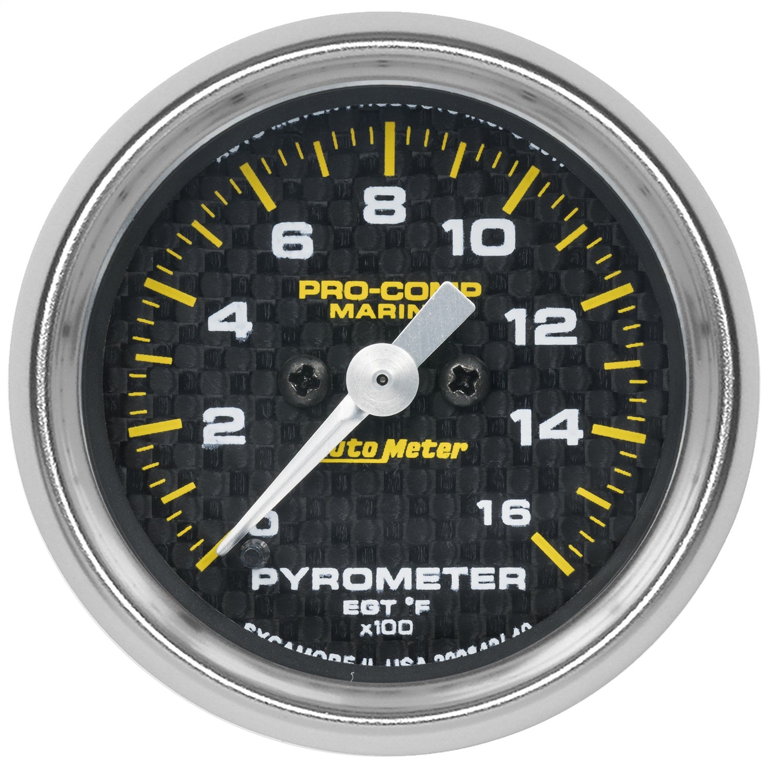 AutoMeter 200842-40 GAUGE; PYROMETER; 2 1/16in.; 0-1;600deg.F; MARINE CARBON FIBER AutoMeter 200842-40