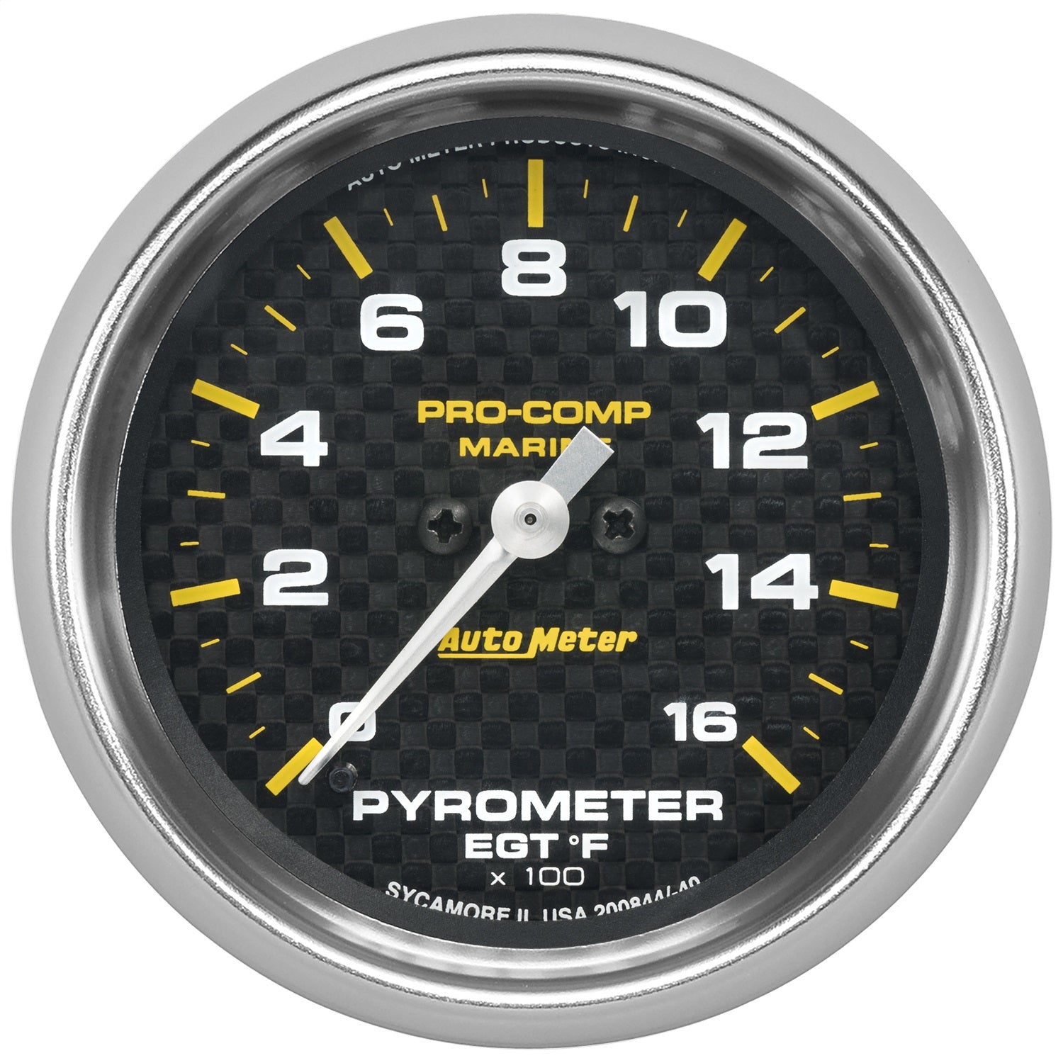 AutoMeter 200844-40 GAUGE; PYROMETER; 2 5/8in.; 0-1;600deg.F; MARINE CARBON FIBER AutoMeter 200844-40