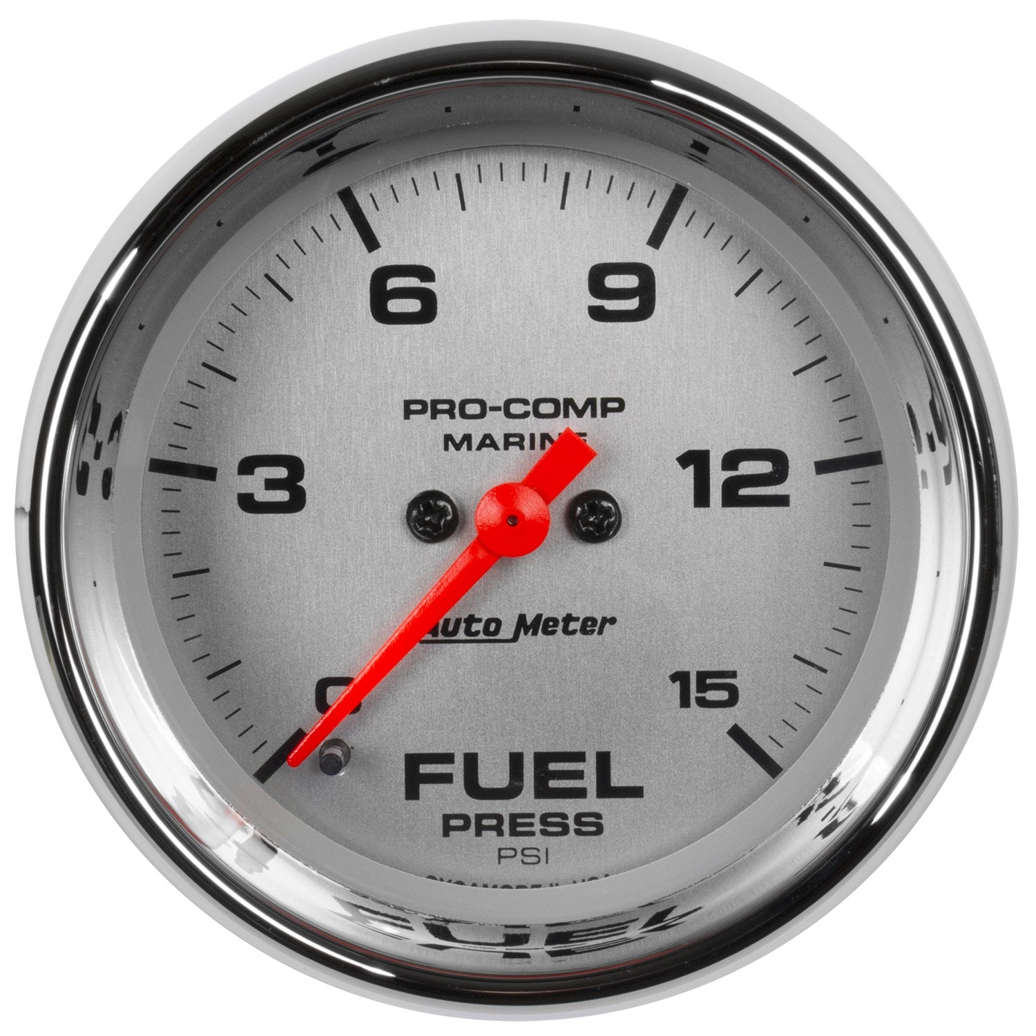 AutoMeter 200848-35 GAUGE; FUEL PRESSURE; 2 1/16in.; 15PSI; DIGITAL STEPPER MOTOR; MARINE CHROME AutoMeter 200848-35