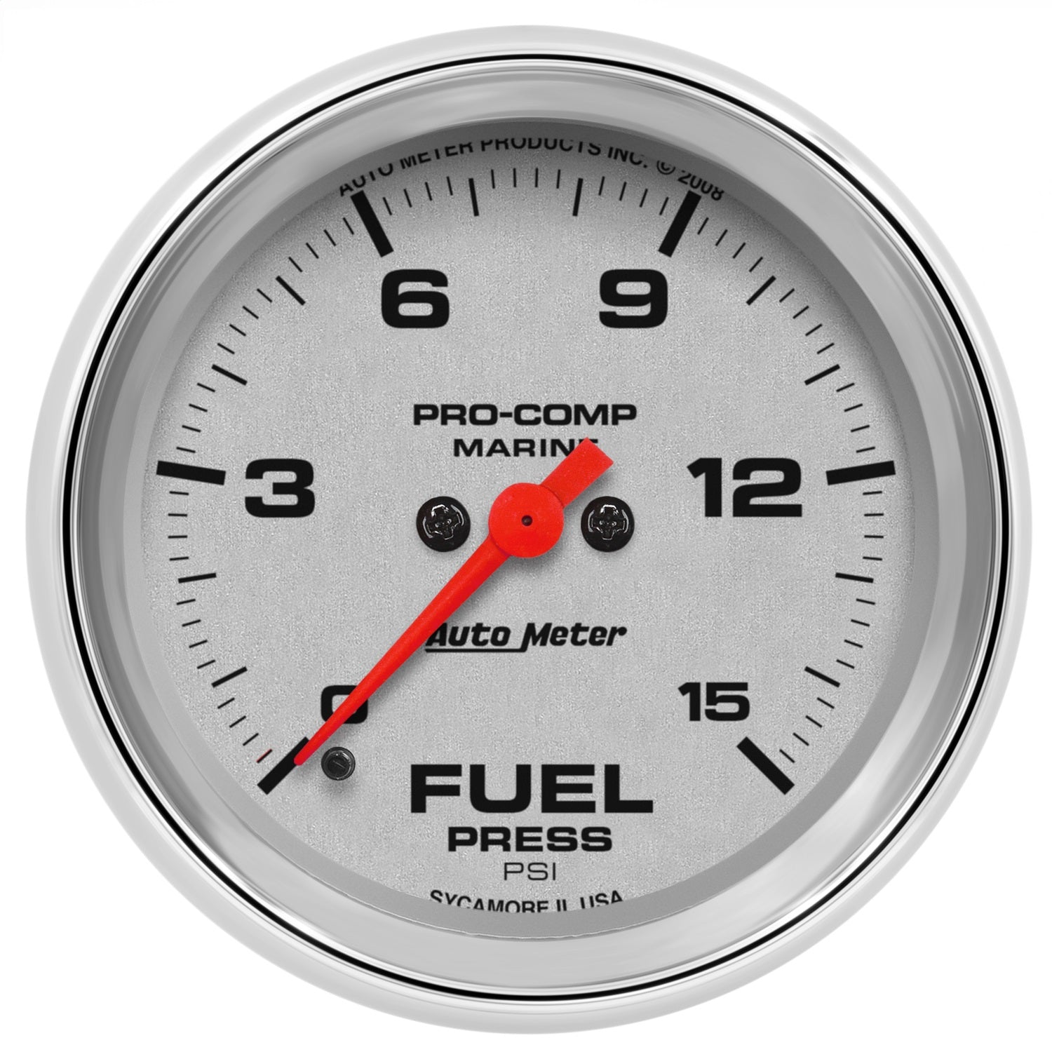 AutoMeter 200849-35 GAUGE; FUEL PRESSURE; 2 5/8in.; 15PSI; DIGITAL STEPPER MOTOR; MARINE CHROME AutoMeter 200849-35