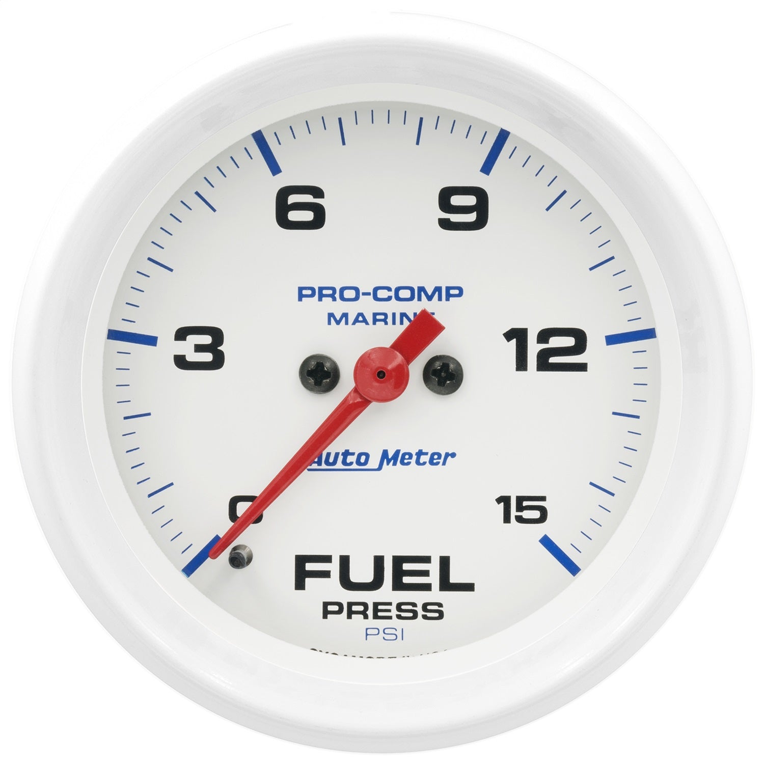 AutoMeter 200849 GAUGE; FUEL PRESSURE; 2 5/8in.; 15PSI; DIGITAL STEPPER MOTOR; MARINE WHITE AutoMeter 200849