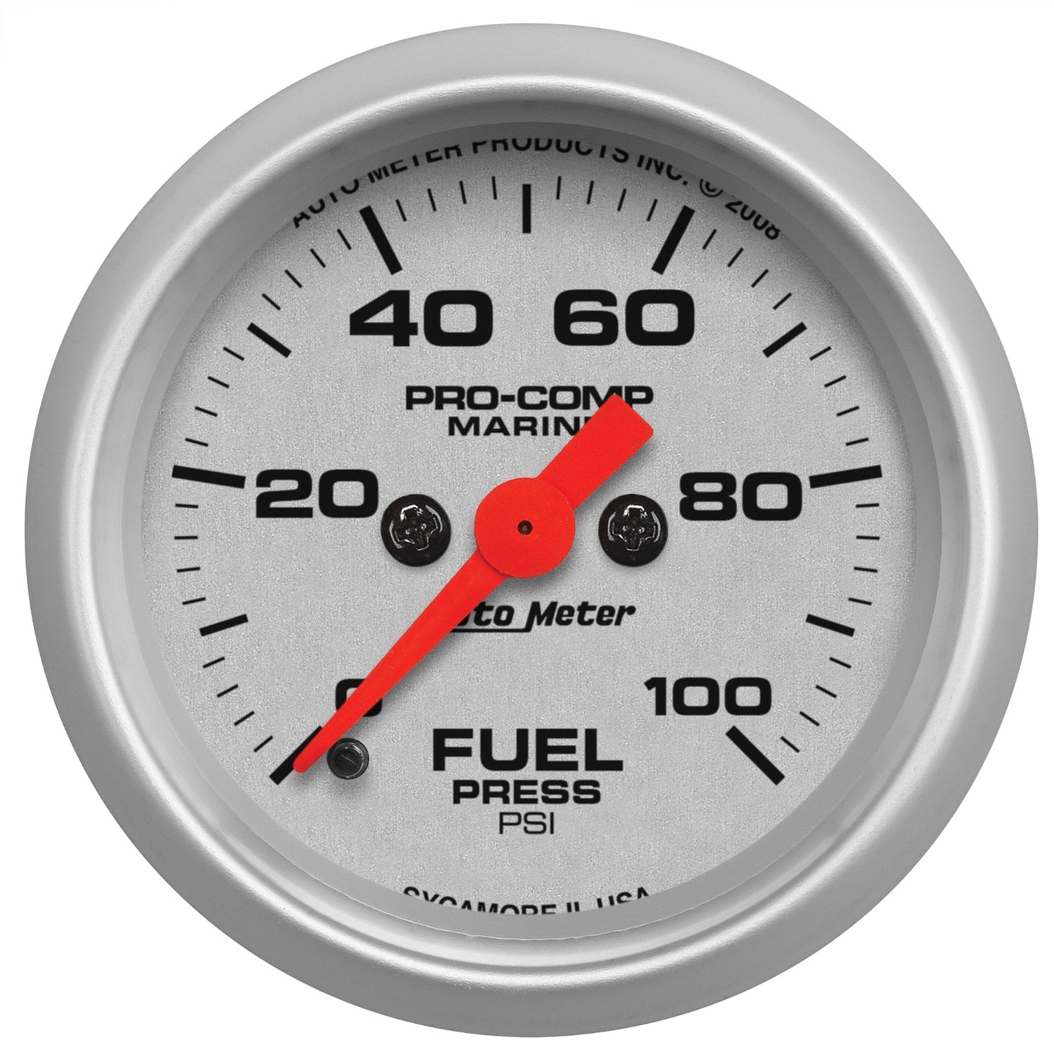 AutoMeter 200850-33 GAUGE; FUEL PRESSURE; 2 1/16in.; 100PSI; DIGITAL STEPPER MOTOR; MARINE SILVER AutoMeter 200850-33