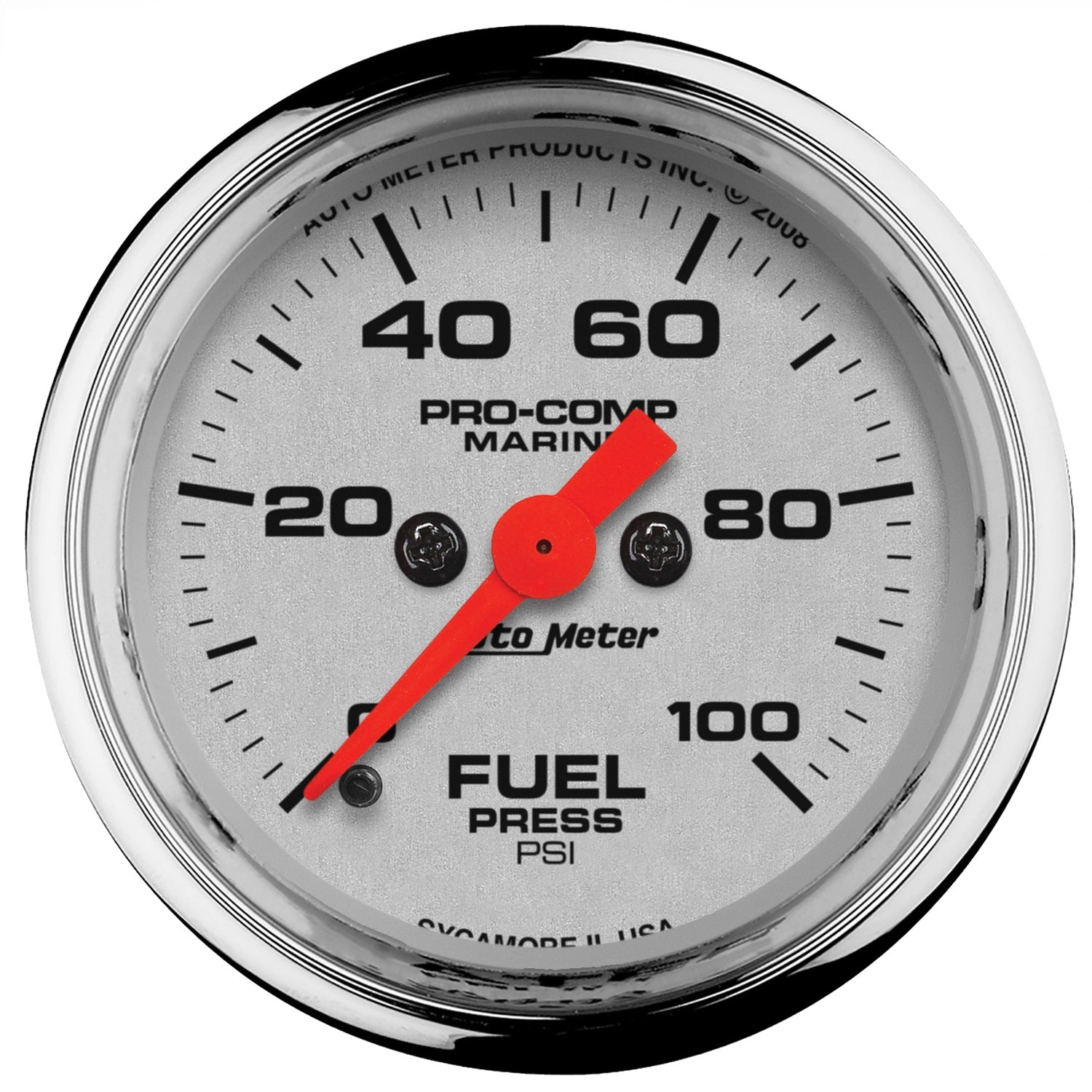 AutoMeter 200850-35 GAUGE; FUEL PRESSURE; 2 1/16in.; 100PSI; DIGITAL STEPPER MOTOR; MARINE CHROME AutoMeter 200850-35