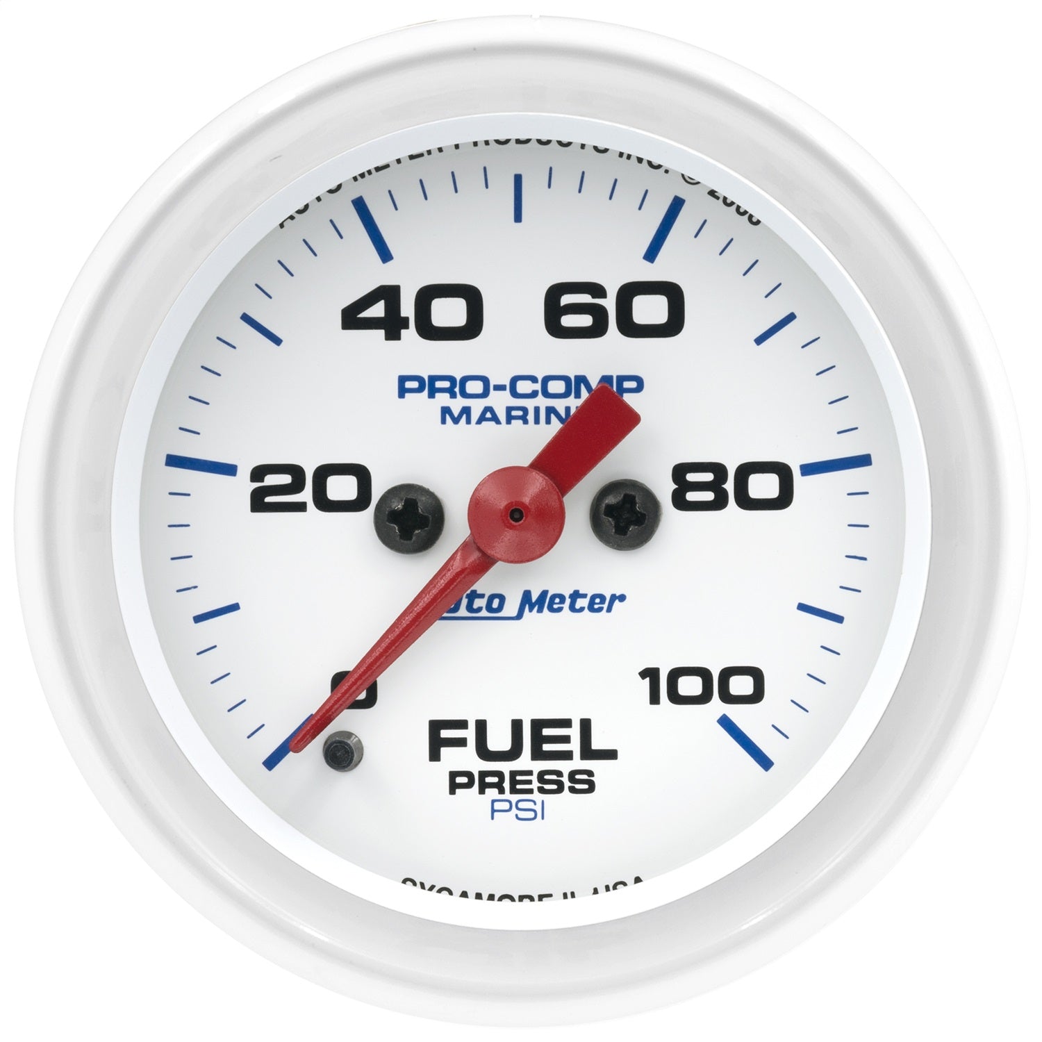 AutoMeter 200850 GAUGE; FUEL PRESSURE; 2 1/16in.; 100PSI; DIGITAL STEPPER MOTOR; MARINE WHITE AutoMeter 200850