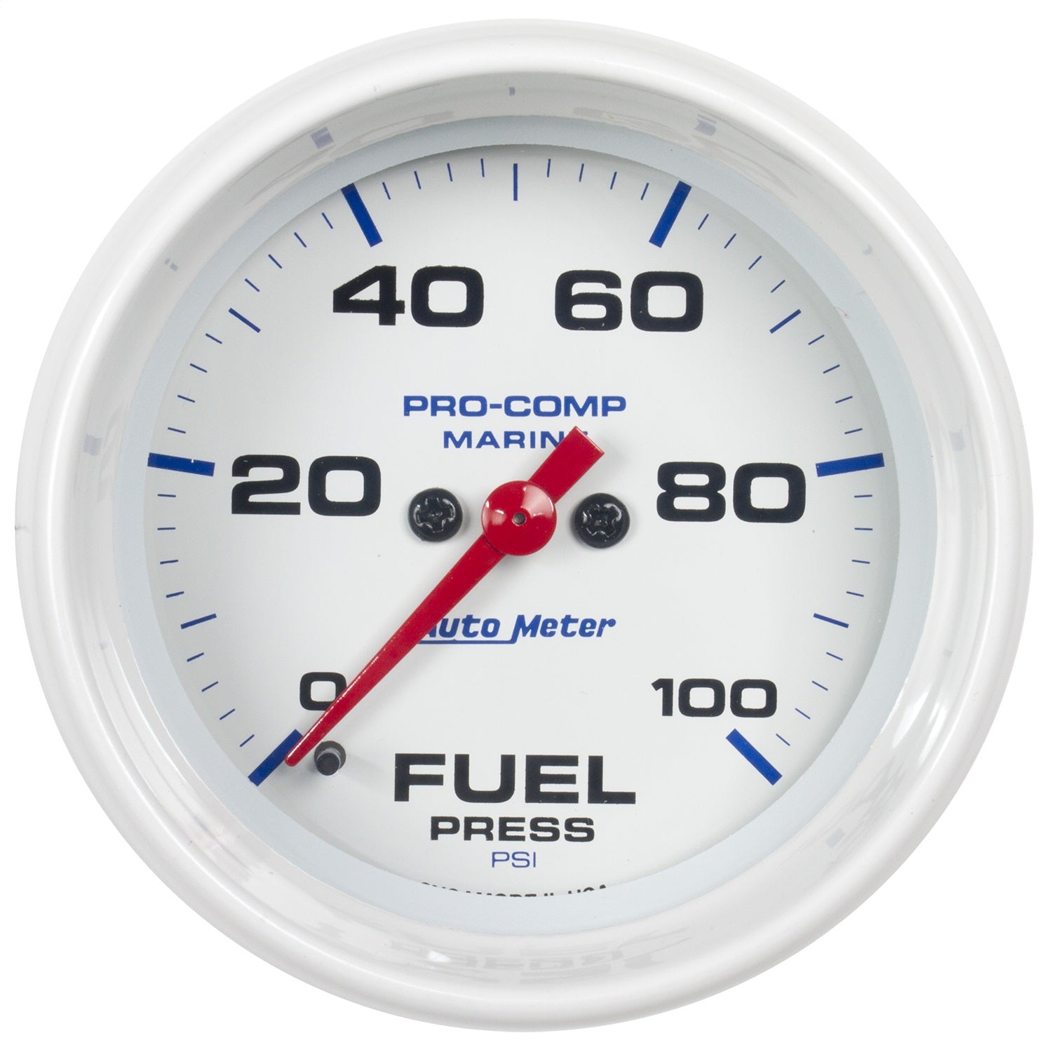 AutoMeter 200851 GAUGE; FUEL PRESSURE; 2 5/8in.; 100PSI; DIGITAL STEPPER MOTOR; MARINE WHITE AutoMeter 200851