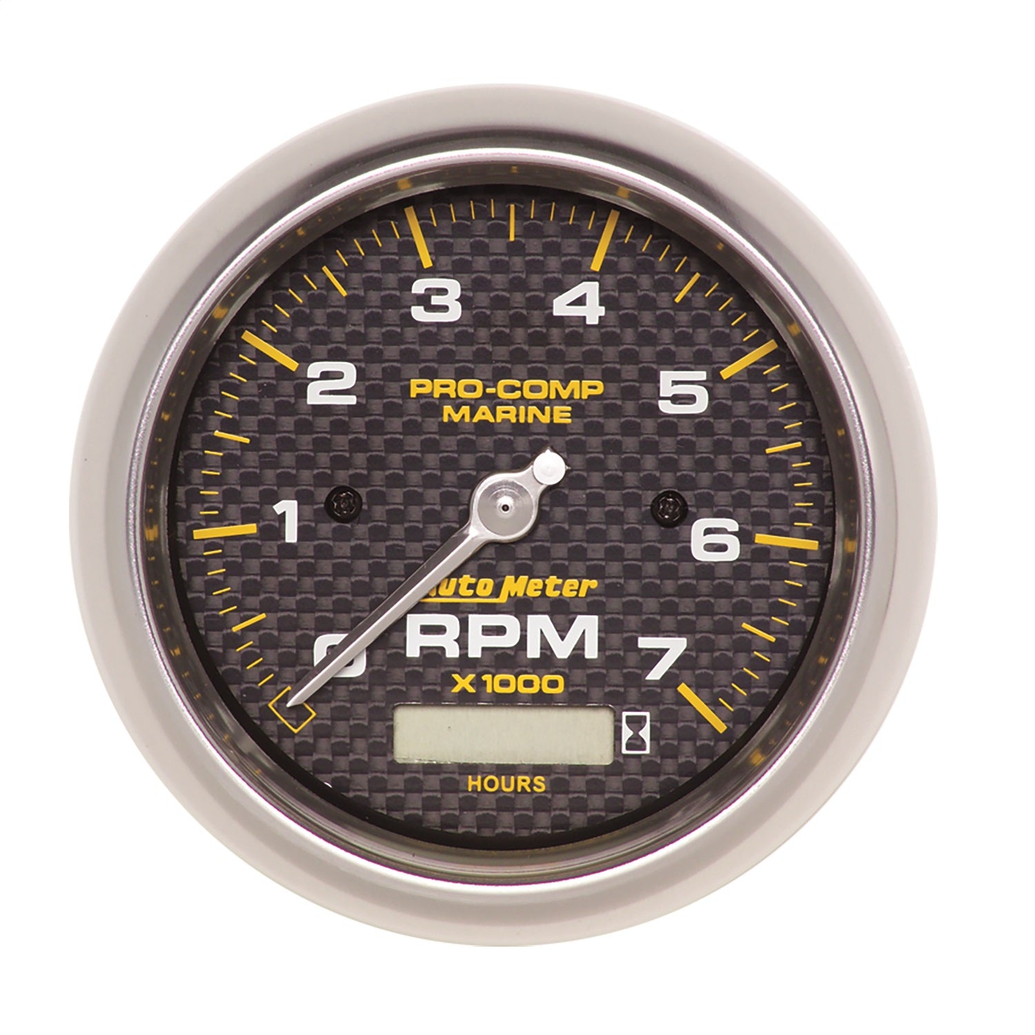 AutoMeter 200890-40 3-3/8in. IN-DASH TACHOMETER WITH HOUR METER; 0-7;000 RPM; MARINE CARBON FIBER AutoMeter 200890-40