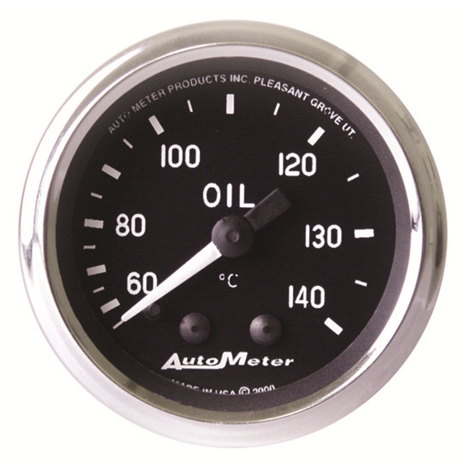 AutoMeter 201008 GAUGE; OIL TEMP; 2 1/16in.; 60-140deg.C; MECHANICAL; COBRA AutoMeter 201008