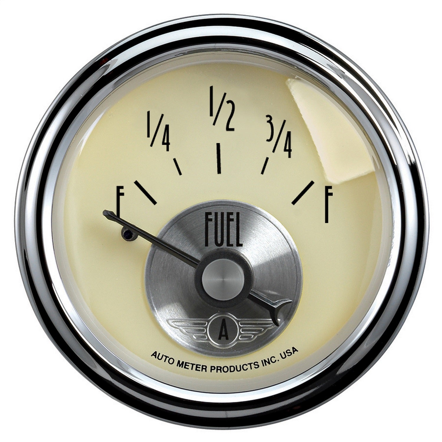 AutoMeter 2017 GAUGE; FUEL LEVEL; 2 1/16in.; 240OE TO 33OF; ELEC; PRESTIGE ANTQ. IVORY AutoMeter 2017