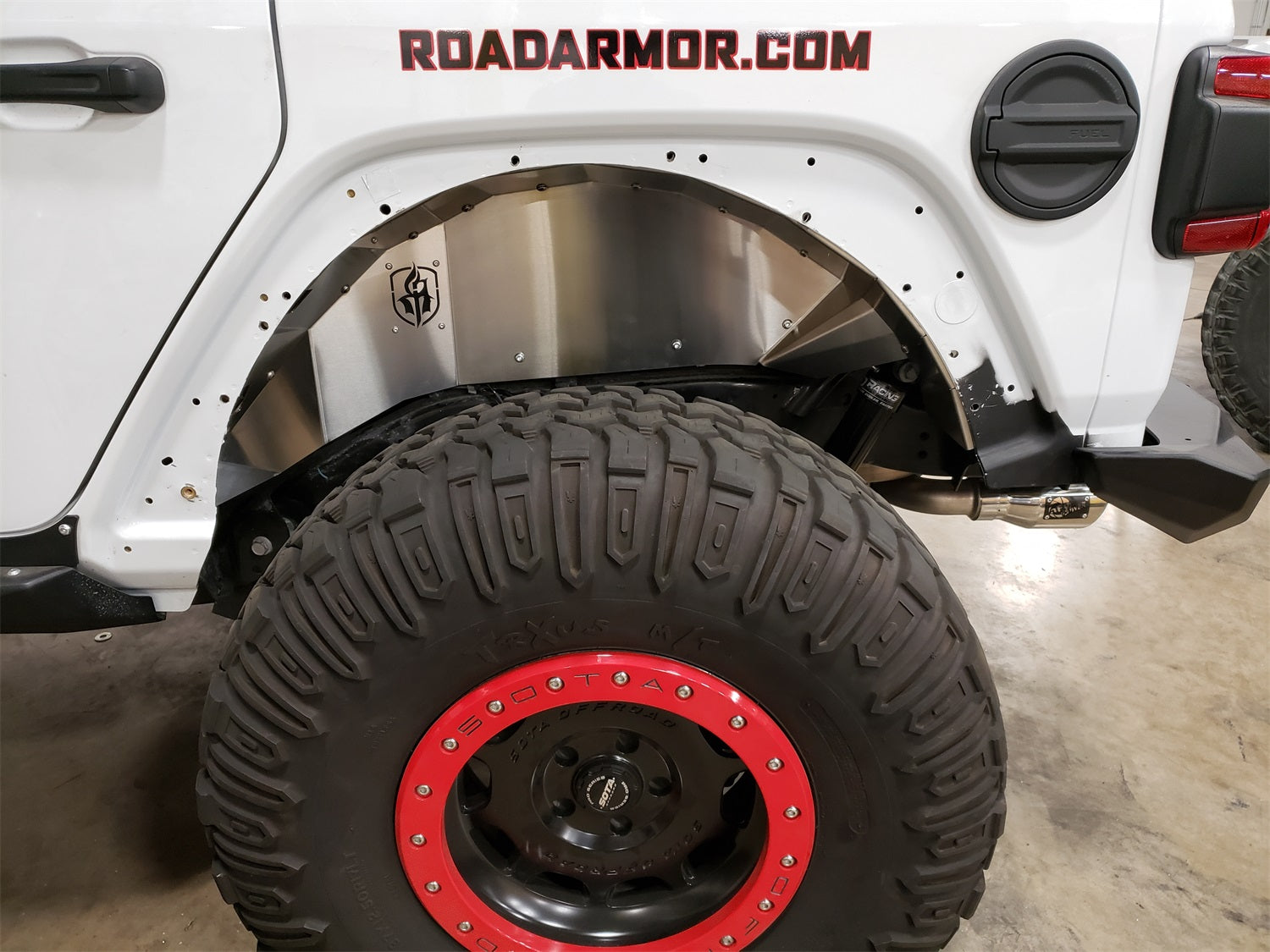 Road Armor 518LFR0Z Stealth Body Armor; Fender Liner; Rear; Raw Stainless Steel; Road Armor 518LFR0Z
