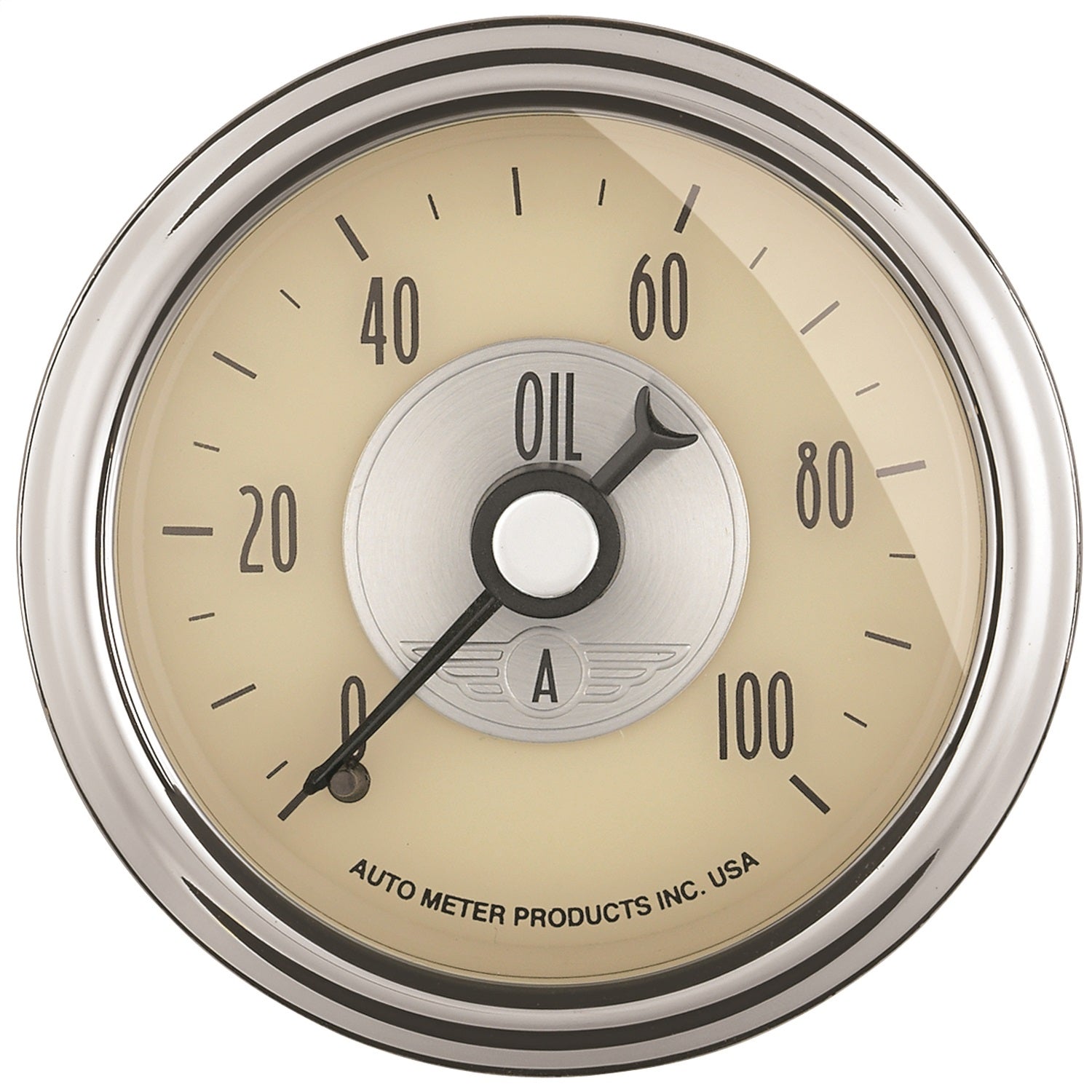 AutoMeter 2021 GAUGE; OIL PRESS; 2 1/16in.; 100PSI; MECH; PRESTIGE ANTQ. IVORY AutoMeter 2021