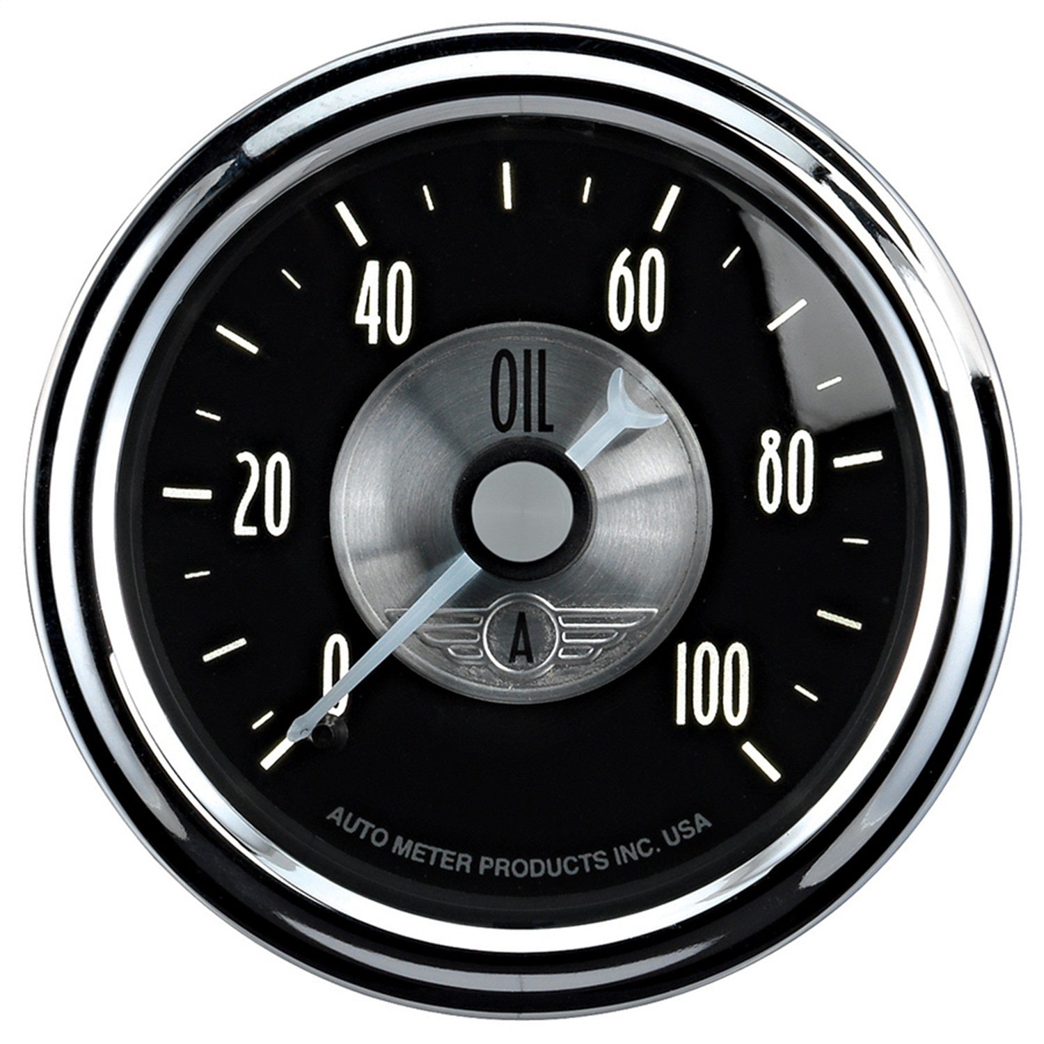 AutoMeter 2022 GAUGE; OIL PRESS; 2 1/16in.; 100PSI; MECH; PRESTIGE BLK. DIAMOND AutoMeter 2022