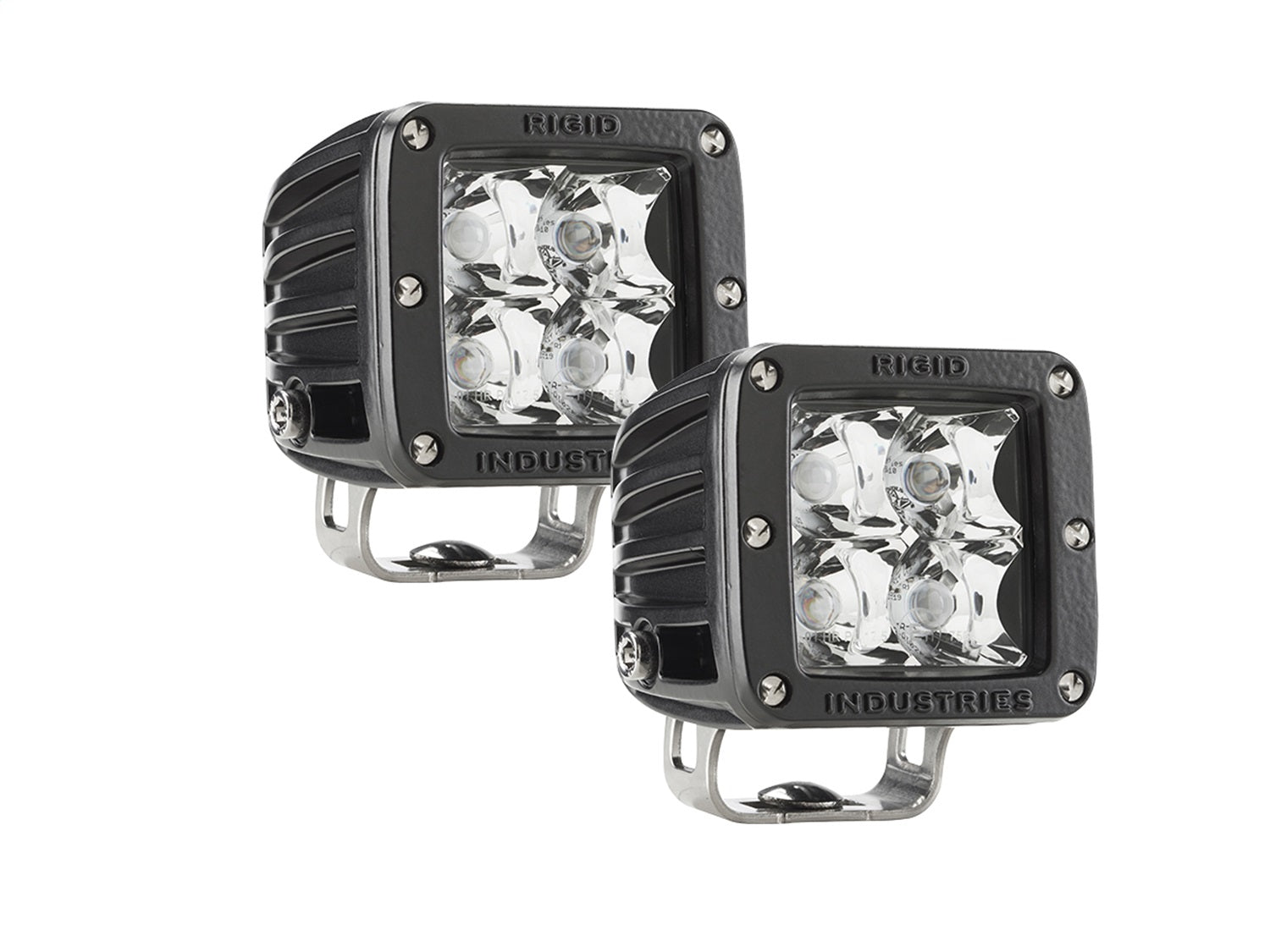 RIGID Industries 20221EM RIGID D-Series; E-Mark Certified; Spot Optic; Surface Mount; Black HousingPair RIGID Industries 20221EM