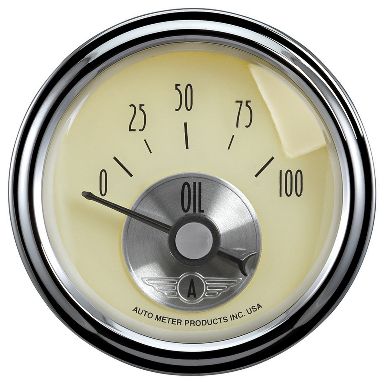 AutoMeter 2027 GAUGE; OIL PRESS; 2 1/16in.; 100PSI; ELEC; PRESTIGE ANTQ. IVORY AutoMeter 2027