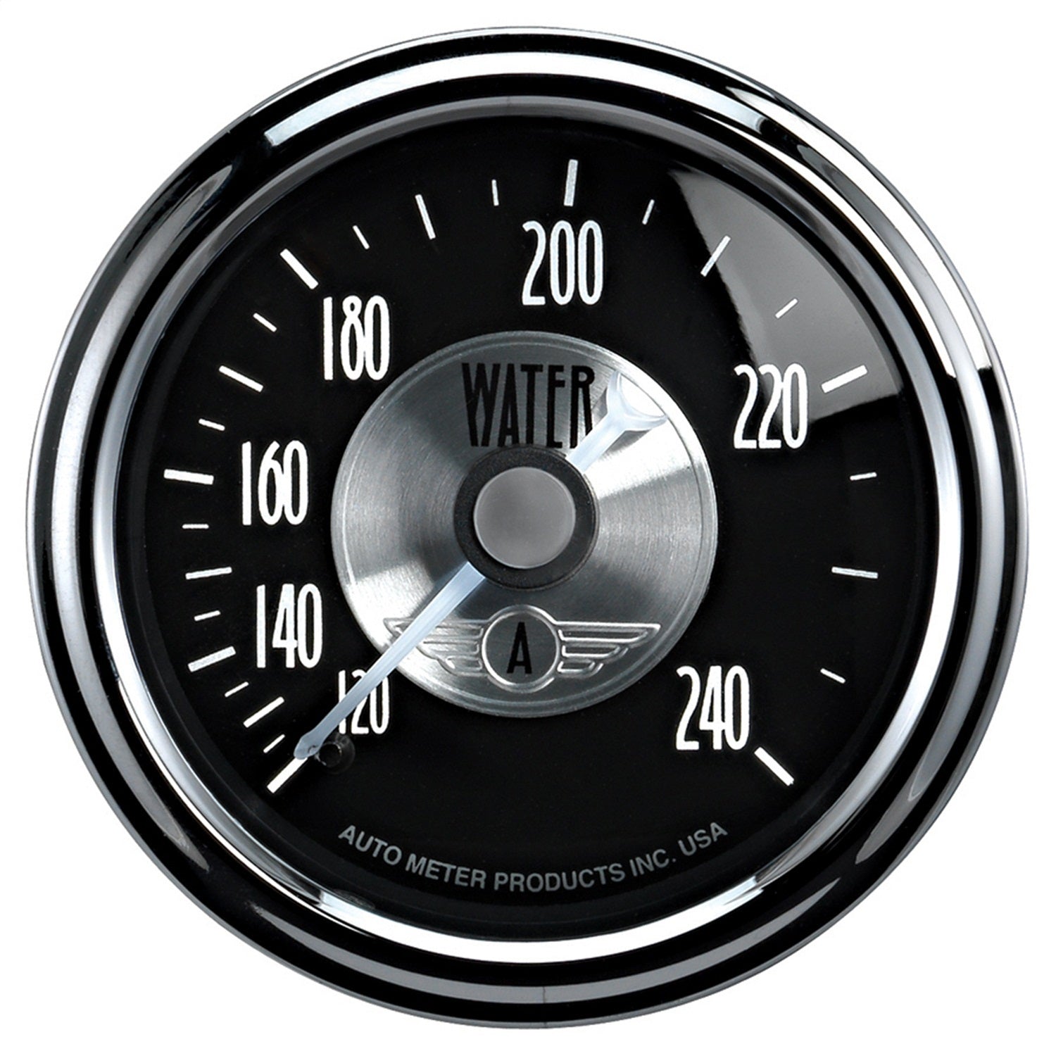 AutoMeter 2033 GAUGE; WATER TEMP; 2 1/16in.; 240deg.F; MECH; PRESTIGE BLK. DIAMOND AutoMeter 2033