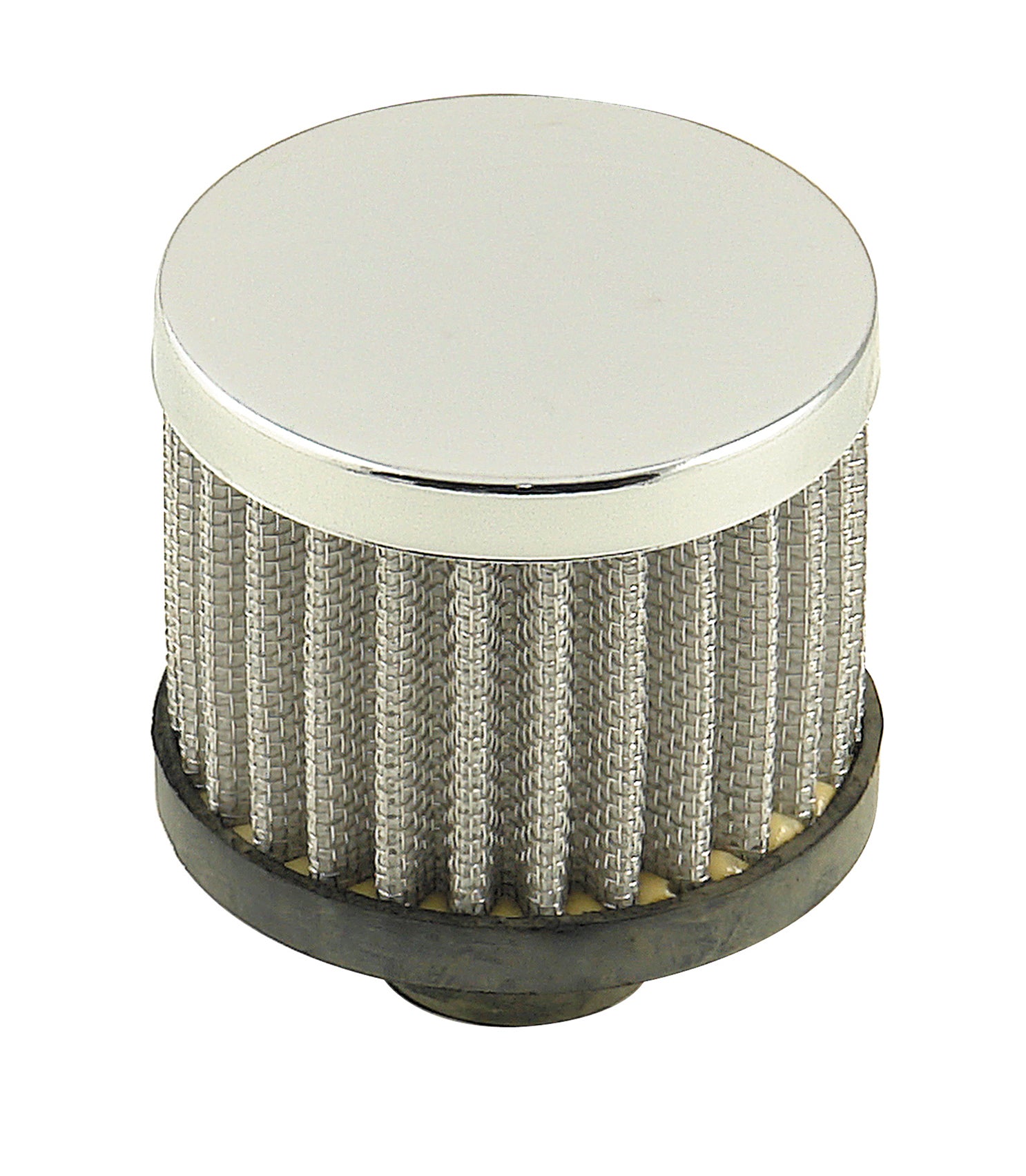 Mr Gasket 2049 Open Element Breather; Fits 1.22 in. O.D. Hole; 3 1/8 in. Tall; 3 in. O.D.; Mr Gasket 2049
