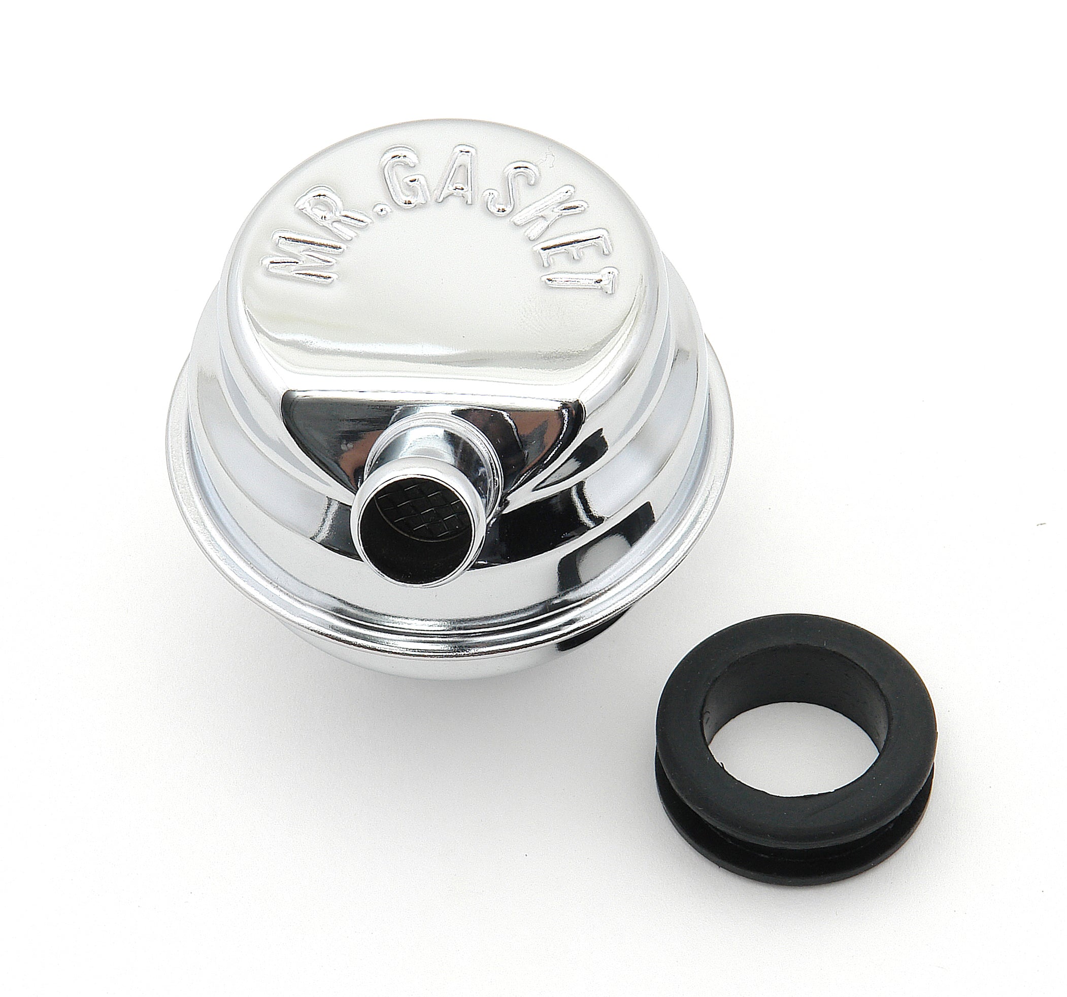 Mr Gasket 2059 Breather/Oil Filler Cap; Mopar Valve Cover w/PCV Tube; w/Logo; Race Only; Mr Gasket 2059