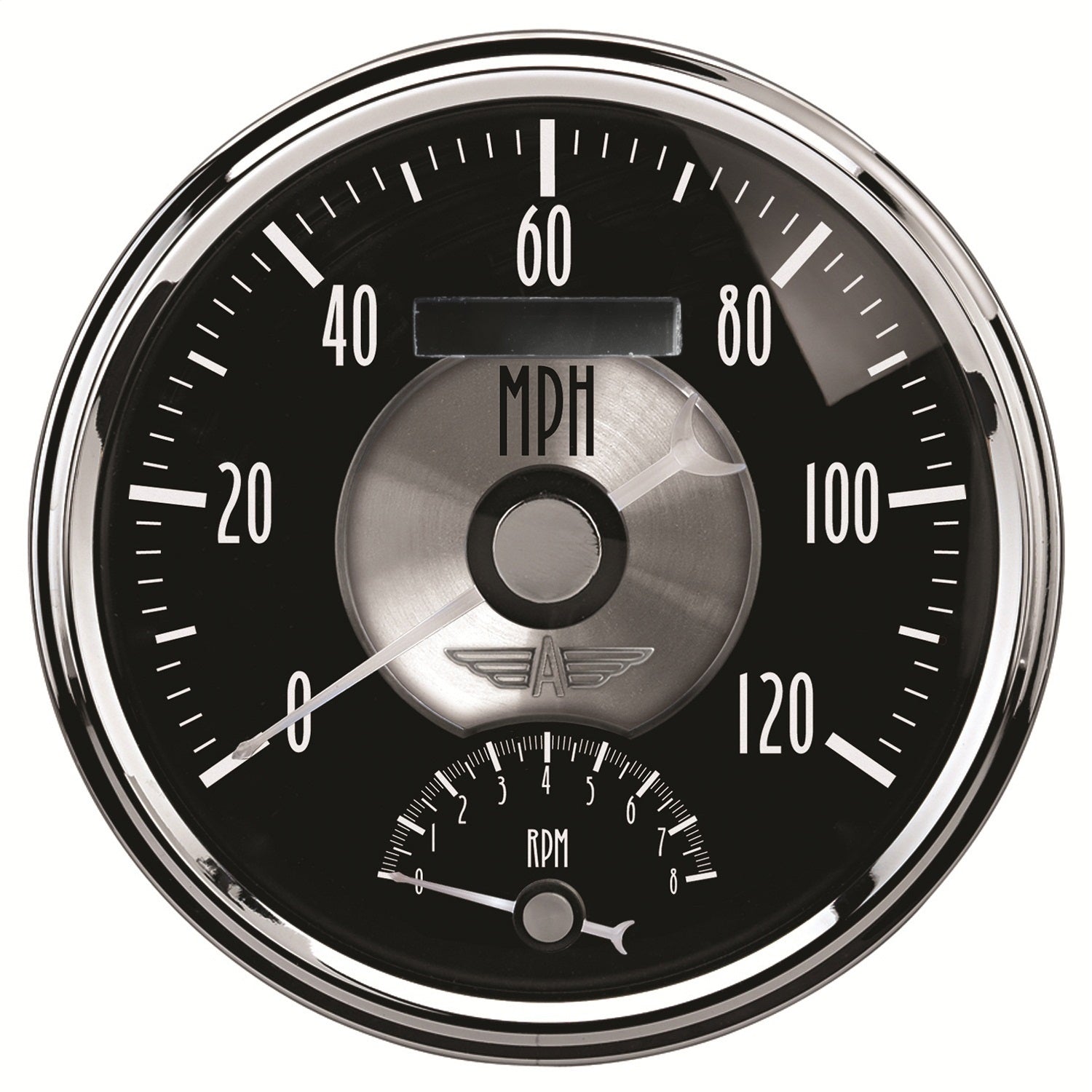 AutoMeter 2091 GAUGE; TACH/SPEEDO; 5in.; 120MPH/8K RPM; ELEC. PROGRAM; PRESTIGE BLK. DIAMOND AutoMeter 2091