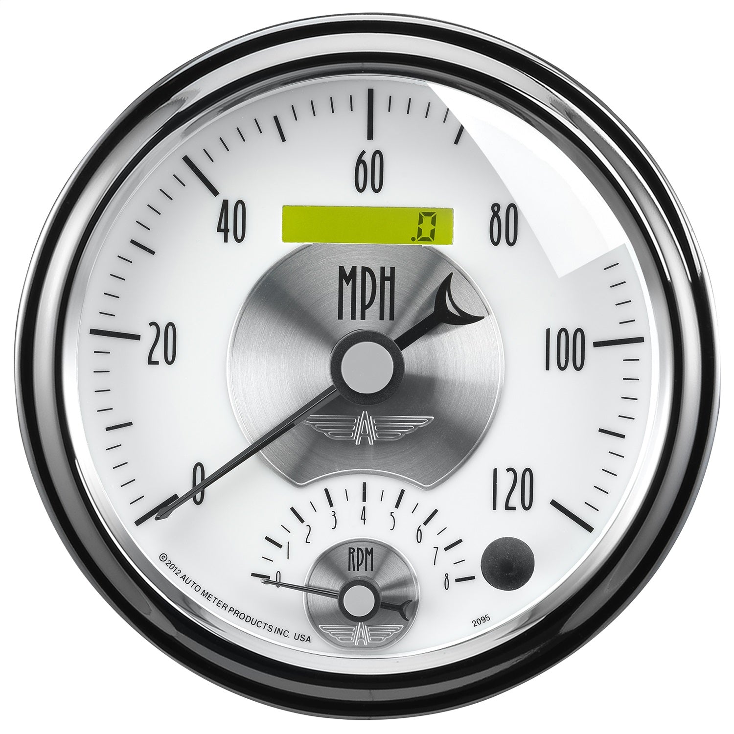 AutoMeter 2095 GAUGE; TACH/SPEEDO; 5in.; 120MPH/8K RPM; ELEC. PROGRAM.; PRESTIGE PEARL AutoMeter 2095