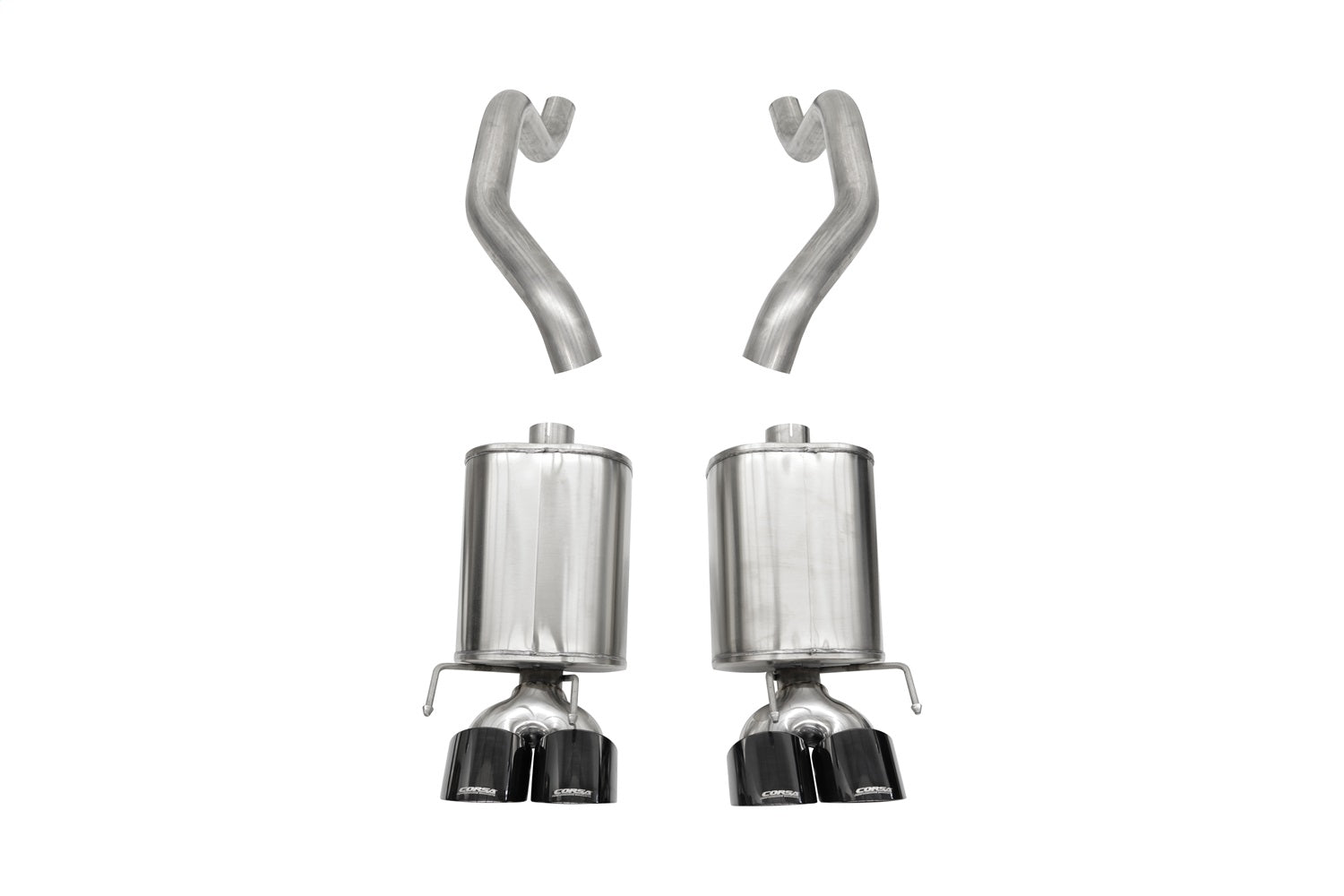 Corsa Performance 21009BLK 2.5in. Axle-Back Dual Rear Exit with Twin 4.5in. Black PVD Pro-Series Tips Corsa Performance 21009BLK
