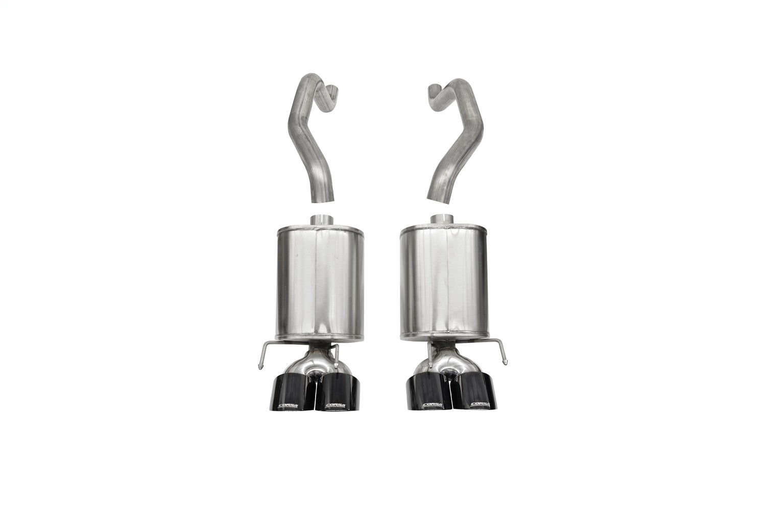 Corsa Performance 21012BLK 2.5in. Axle-Back Dual Rear Exit with Twin 4.5in. Black PVD Pro-Series Tips Corsa Performance 21012BLK