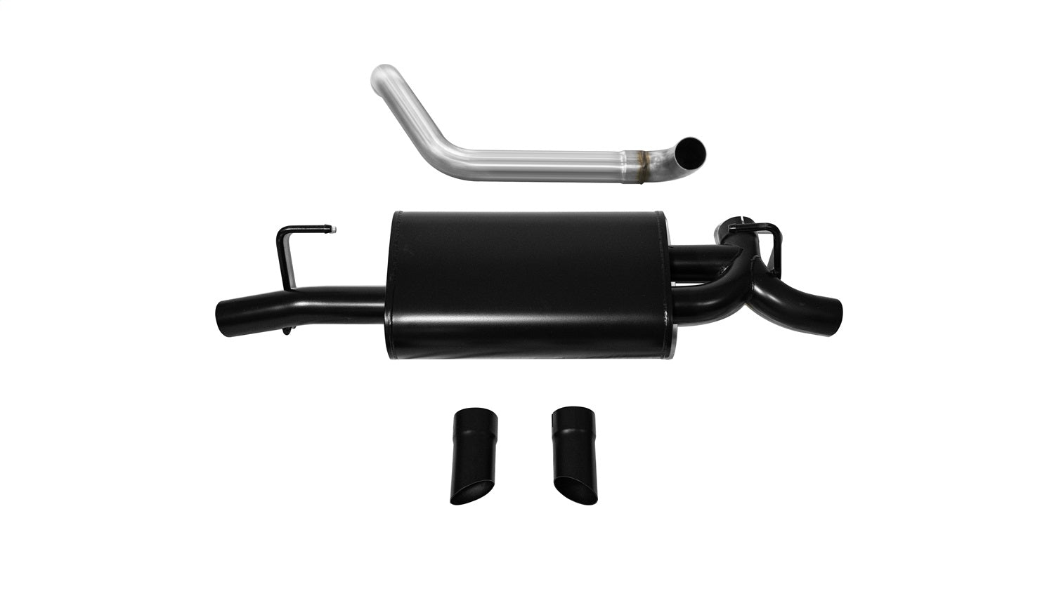 Corsa Performance 21013BLK 2.5in. Axle-Back Dual Rear Exit with Turn Downs (Full System Powder Coat Black) Corsa Performance 21013BLK