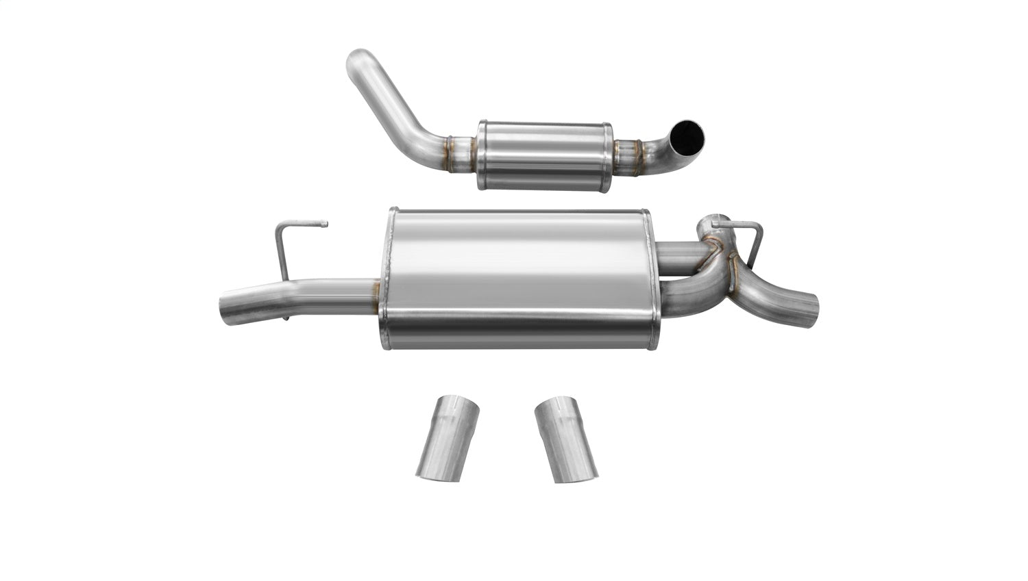 Corsa Performance 21015 2.5in. Axle-Back Dual Rear Exit with Turn Downs Corsa Performance 21015