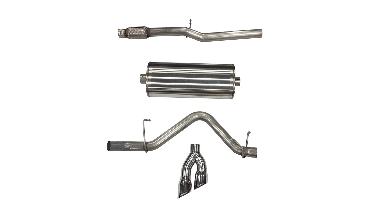 Corsa Performance 21030 3.0in. Cat-Back Single Side Exit with Twin 4.0in. Polished Pro-Series Tips Corsa Performance 21030