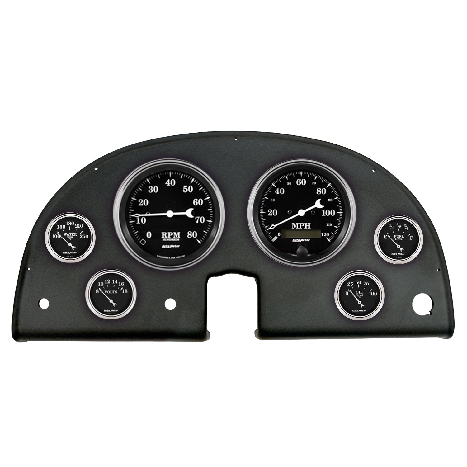 AutoMeter 2106-07 DIRECT FIT DASH KIT; (5in. X2; 2 1/16in. X4); CHEVROLET CORVETTE 63-67; OLD TYME AutoMeter 2106-07