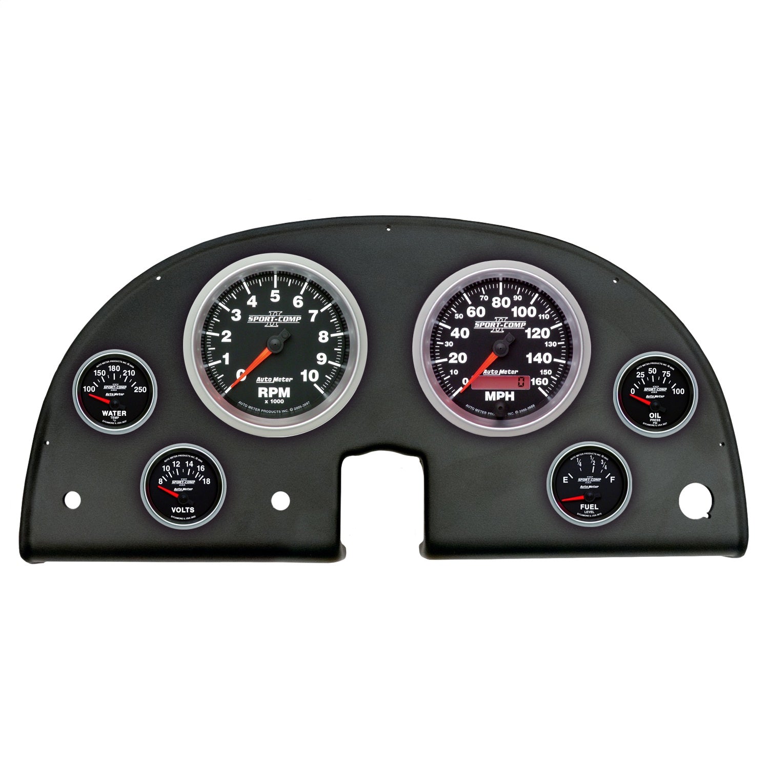 AutoMeter 2106-12 DIRECT FIT DASH KIT; (5in. X2; 2 1/16in. X4); CHEVROLET CORVETTE 63-67; SPORT-CO AutoMeter 2106-12